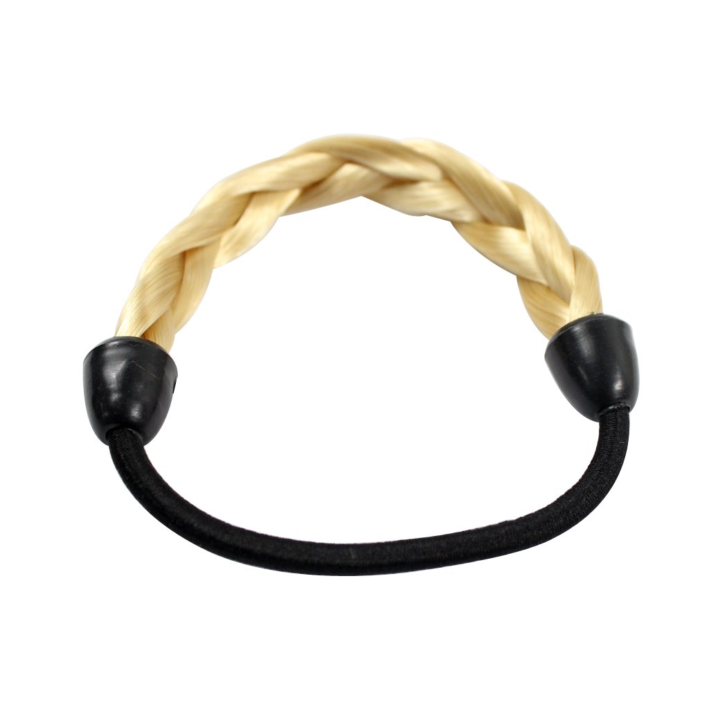 5PCS Korean Style Rope Wig Hair Bands with Flower Decorations - Gold Elastic Hair Ties for Women, Perfect for Braiding, Cosplay, and Daily Hair Styling