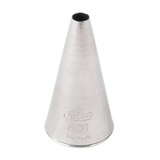 Ateco 801 Plain Pastry Tip #1 - Professional Stainless Steel Decorating Nozzle for Cakes, Cupcakes & Cookies | Perfect for Baking, Dessert Decorating & Home Kitchen Use