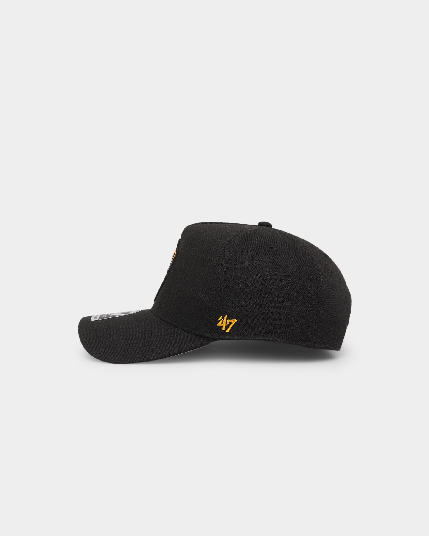 47 Brand AS Roma Replica 47 MVP DT Snapback Black Hat - Official Licensed Adjustable Baseball Cap for Men & Women - Perfect for Soccer Fans, Game Day & Casual Wear