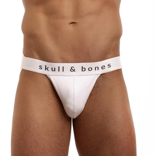Just the Bones White Jock Strap - Breathable Comfort Support for Men's Athletic Underwear | Gym, Running & Sports Performance