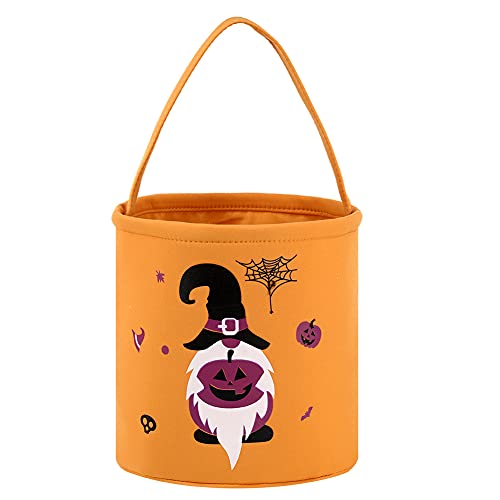 Halloween Trick or Treat Bags for Kids - Cute Yellow Halloween Candy Buckets & Party Favor Bags - Perfect for Trick-or-Treating, Halloween Parties, Classroom Treats & Spooky Gift Baskets