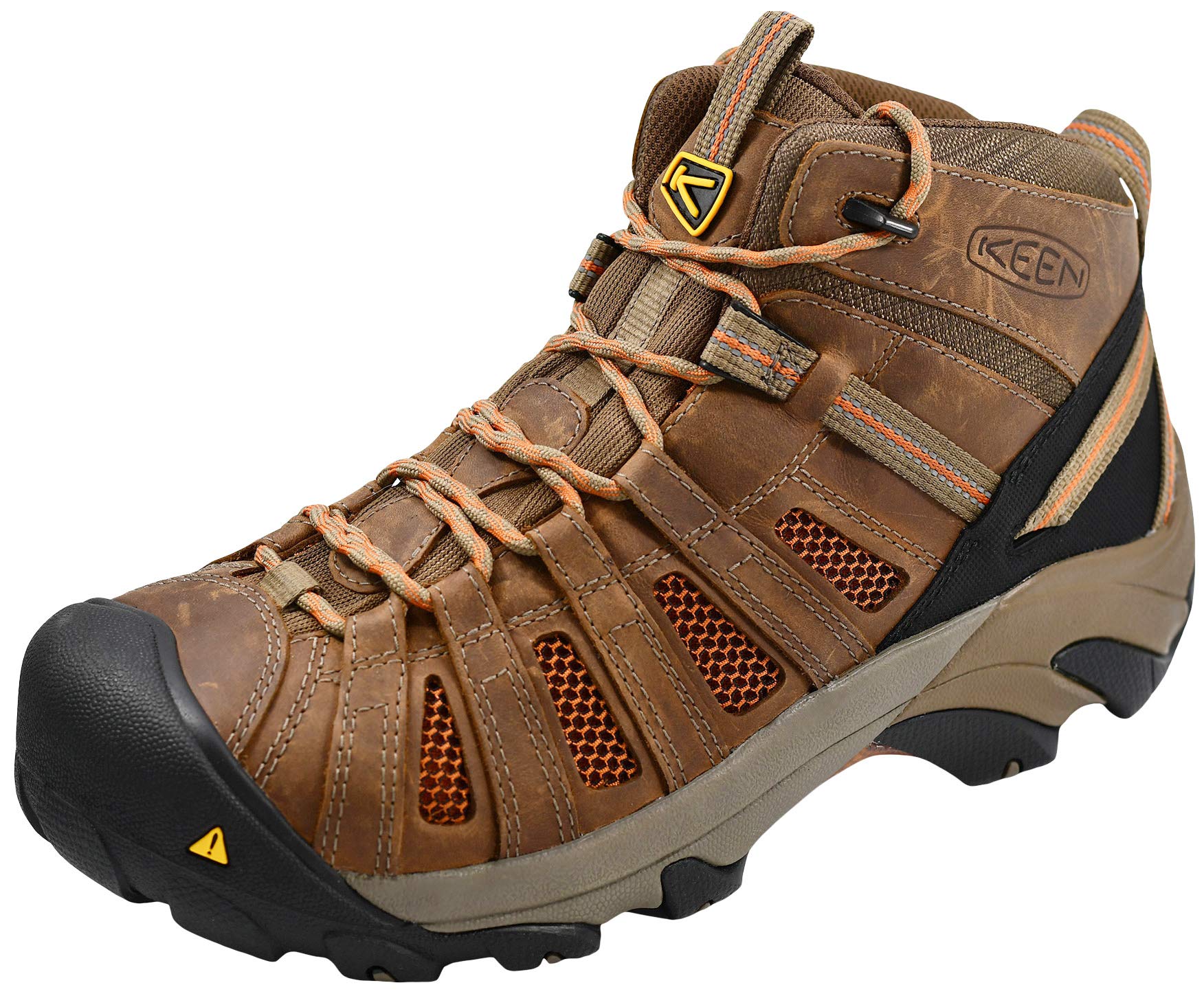 KEEN Utility Men's Flint Mid Steel Toe Work Boot - Durable Safety Shoes for Construction, Warehouse & Outdoor Work | Slip Resistant & Comfortable Work Boots for Men