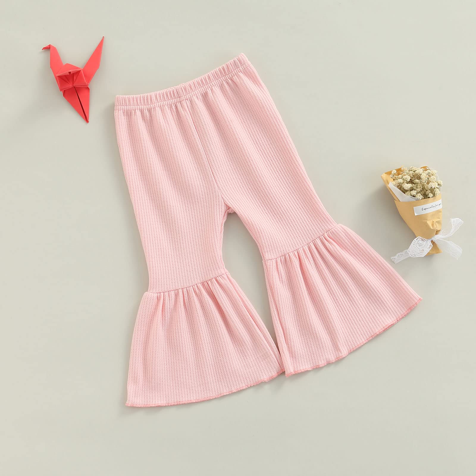 Toddler Bell Bottom Pants for Baby Girls - Soft Ruffle Leggings with Flared Design | Perfect for Playdates, Parties & Everyday Wear