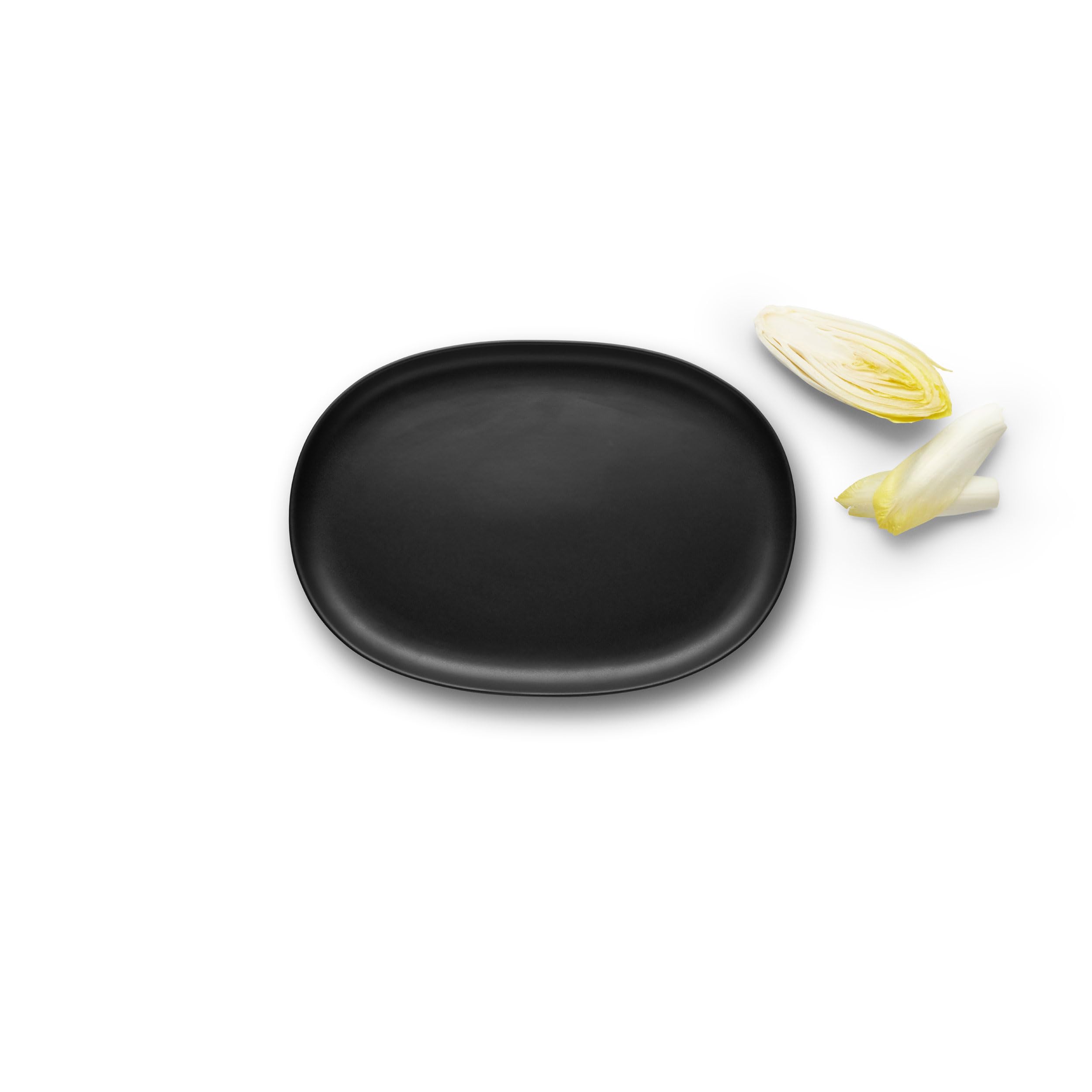 EVA SOLO Nordic Kitchen 36cm Oval Serving Platter - Minimalist Black Serving Dish for Appetizers, Cheese & Charcuterie | Elegant Dinner Party & Holiday Entertaining Platter