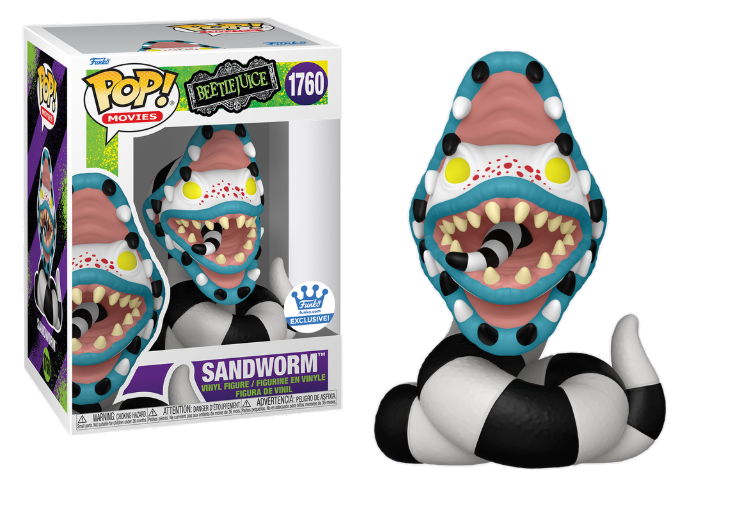 Beetlejuice Sandworm Funko Pop! Vinyl Figure - Collectible Movie Merchandise for Halloween & Tim Burton Fans - Perfect for Display, Gifts, and Pop Culture Enthusiasts