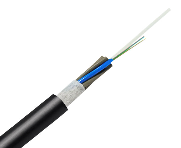 12 Strand OSP Outdoor Dry Loose Tube Non-Armored All Dielectric OS2 Single Mode Fiber Optic Cable - Ideal for Long-Distance Telecommunications & High-Speed Data Networks