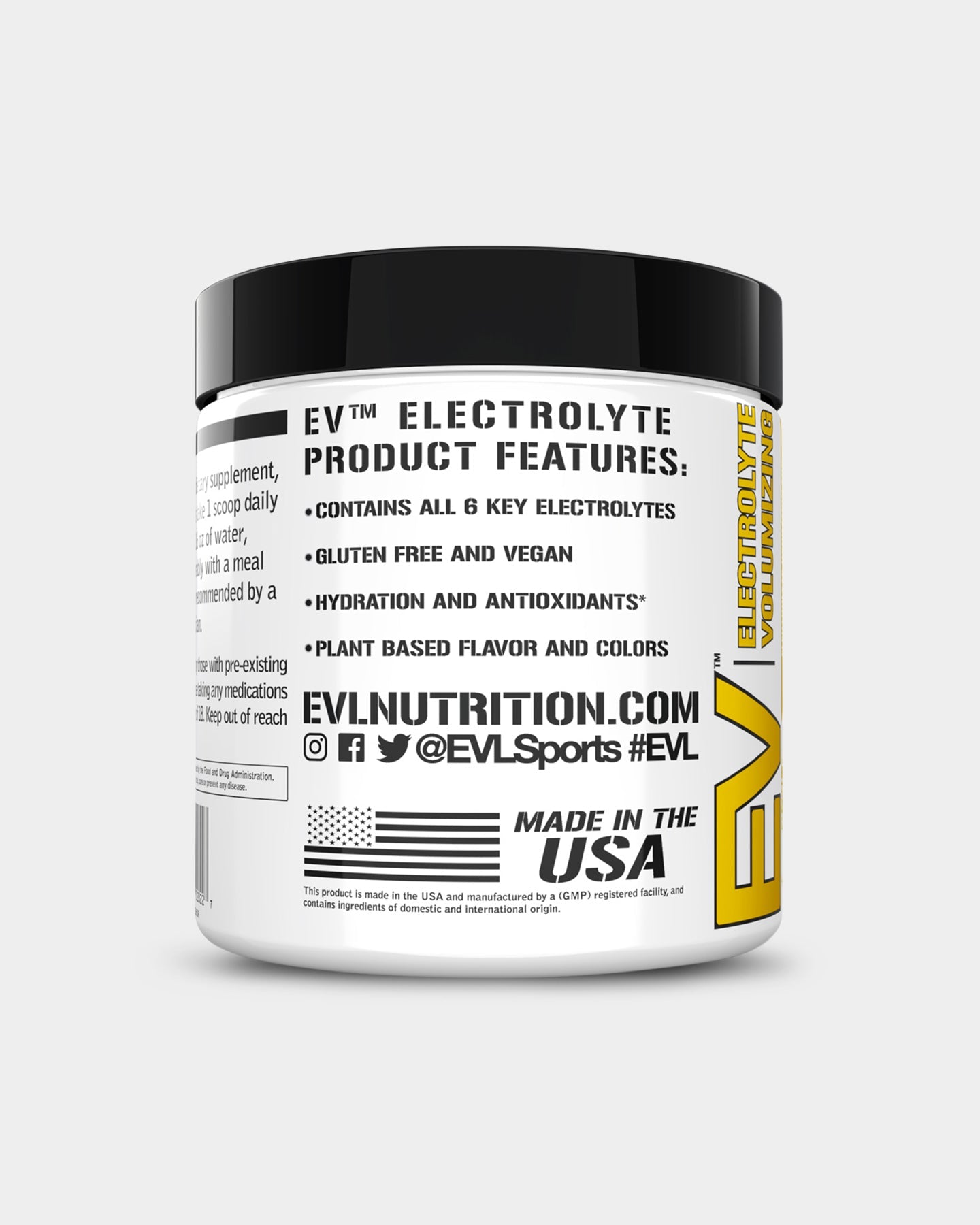 EVLUTION NUTRITION Electrolyte Powder for Hydration - Rapid Rehydration Supplement with Essential Minerals for Workout Recovery, Sports & Daily Hydration Needs