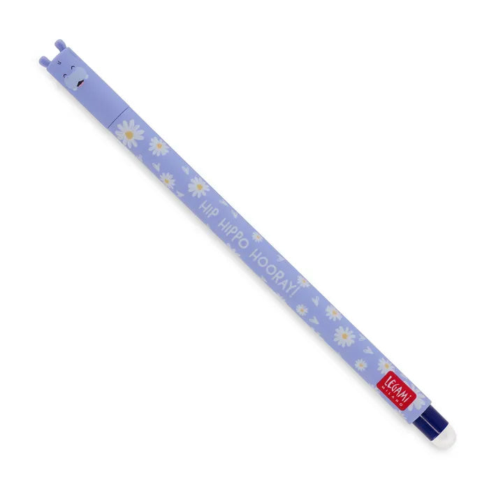 Legami Erasable Pens - Blue Ink, Smooth Writing, Refillable, Perfect for School, Office & Note Taking - 3 Pack