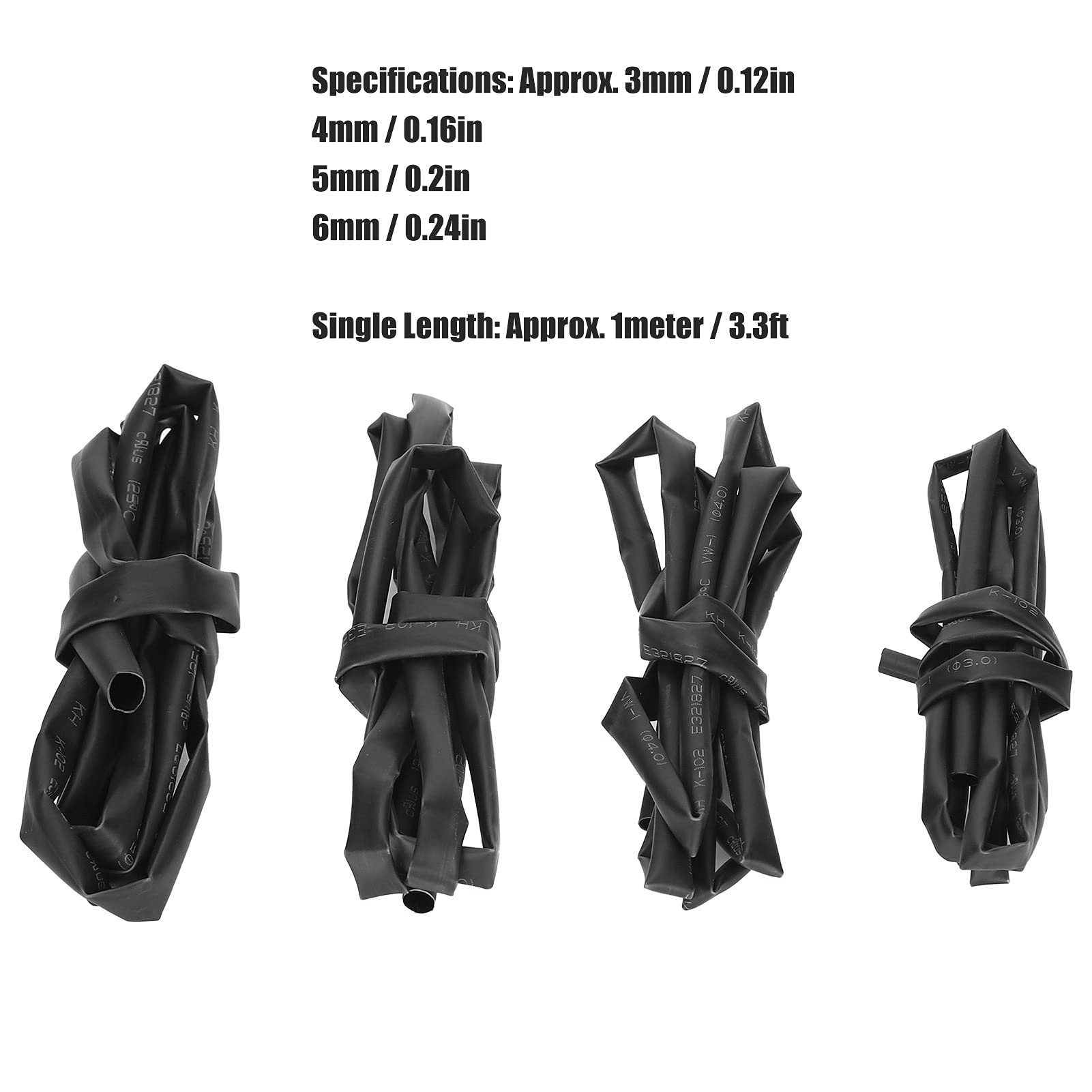 Premium Heat Shrink Tubing Set - 4 Types Polyolefin Insulation Sleeves for Industrial Wire Connections & End Treatments | Waterproof Electrical Cable Protection for DIY, Automotive & Home Wiring Projects