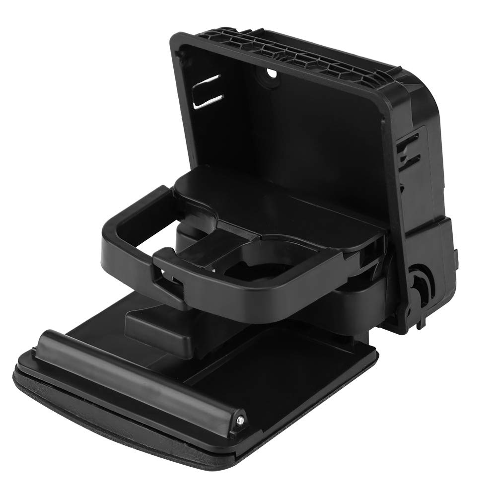 Black Rear Armrest Folding Cup Holder for VW MK5 MK6 Rabbit 1K0862532 - Perfect for Car Travel, Road Trips & Commuting