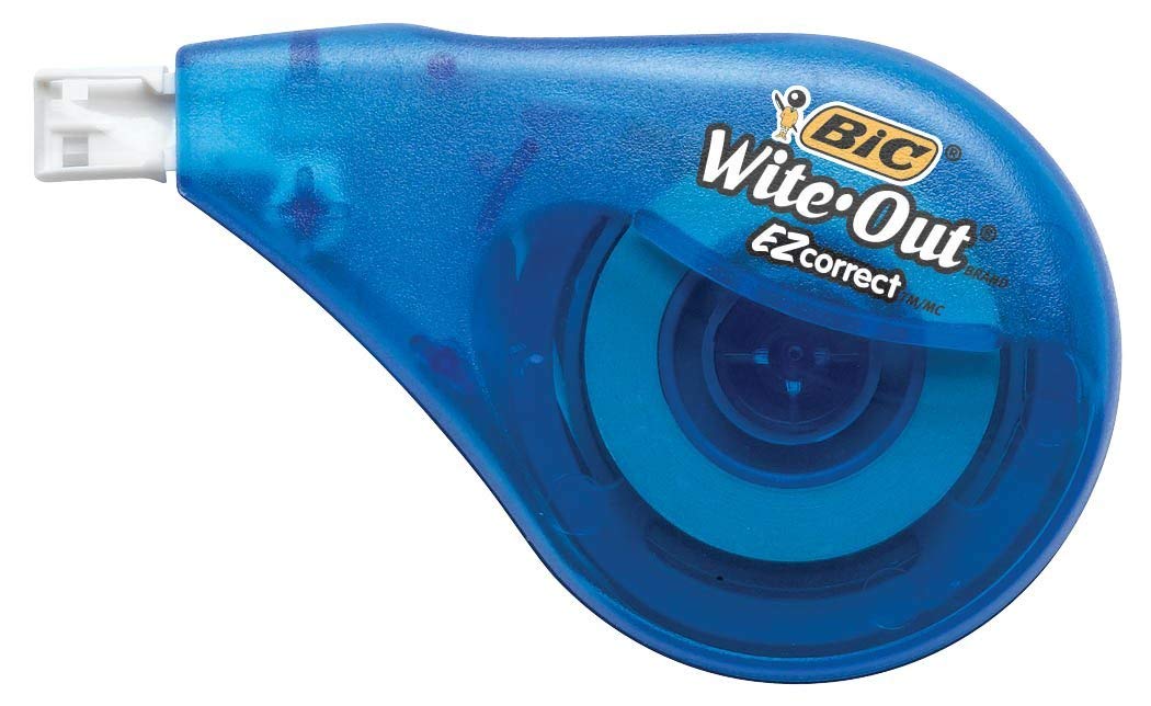 BIC Wite-Out EZ Correct Correction Tape, White, 10-Count (5 Pack) - Quick & Easy Paper Mistakes Fixer for Office, School & Home Use