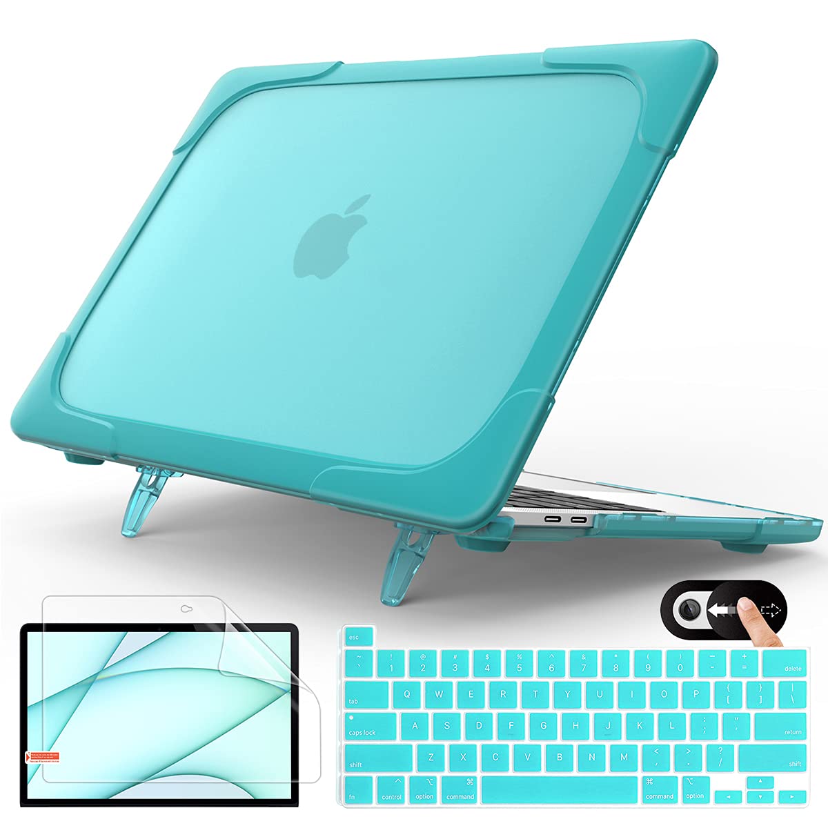**Shockproof Hard Shell Case for MacBook Pro 16 inch (Model A2141, 2019-2020) - Heavy Duty Protection, Sky Blue - Perfect for Travel, Work & School**