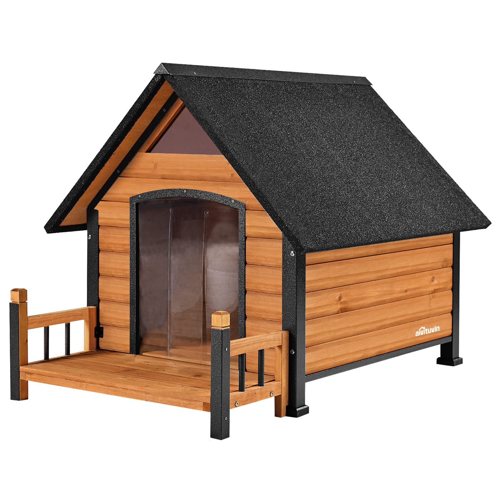 **Waterproof Outdoor Dog House with Elevated Floor - Anti-Bite Design Indoor/Outdoor Shelter for Small & Medium Dogs - Perfect for Backyard, Patio, or Kennel Use**