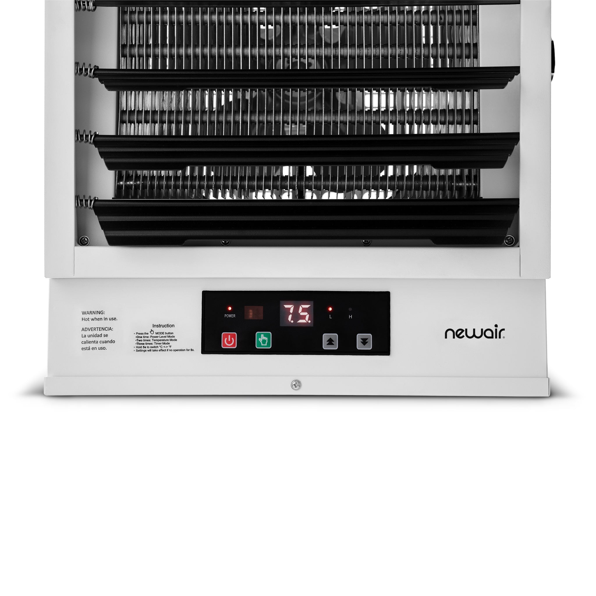 Newair® Hardwired Electric Garage Heater - 1500W Ceiling/Wall Mount Space Heater with Thermostat - Perfect for Workshops, Basements & Cold Storage Areas