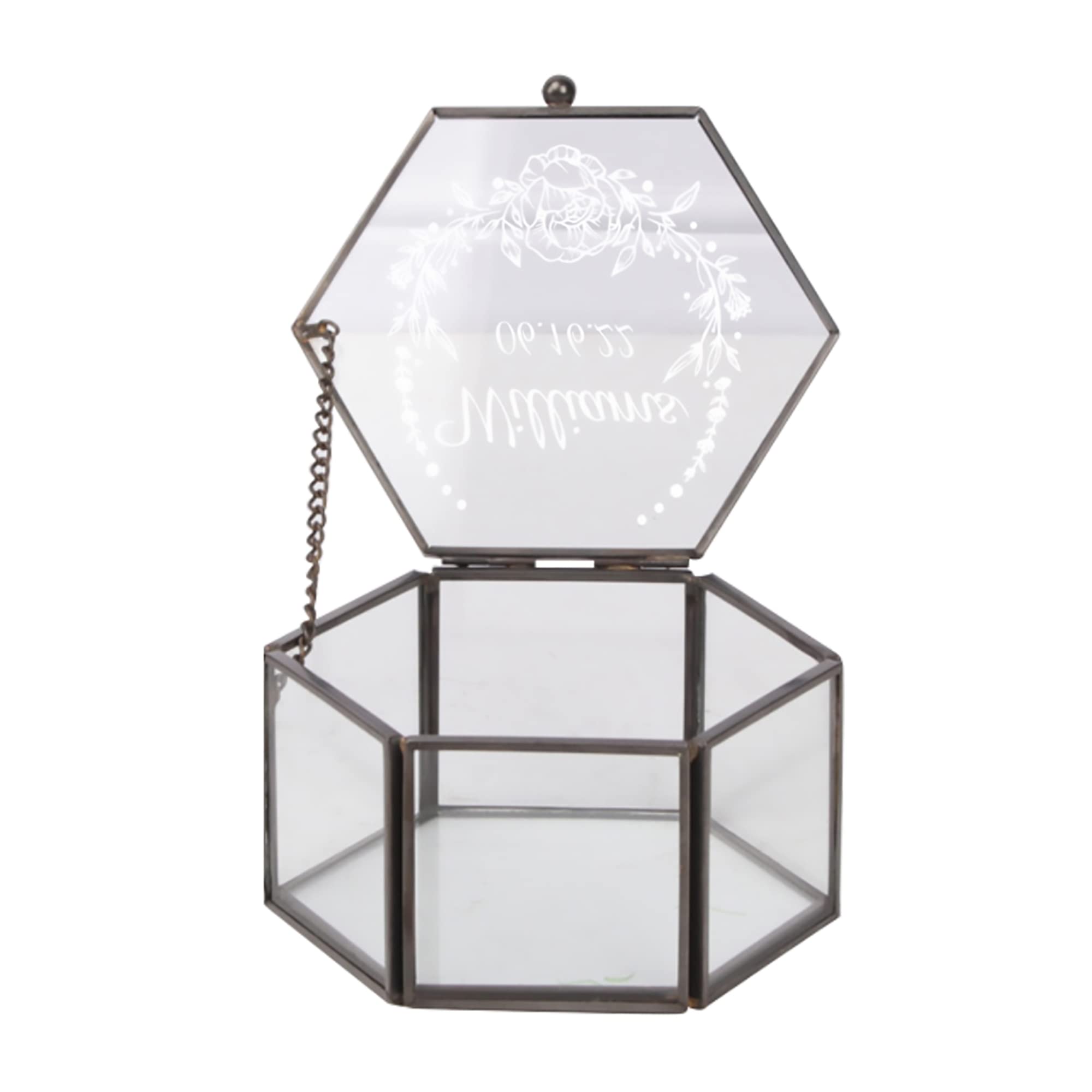 Personalized Clear Glass Jewelry Box - Small Custom Ring Organizer for Wedding, Engagement & Proposal Gifts | Elegant Ring Bearer Holder for Women & Girls | Perfect for Ceremonies, Anniversaries & Special Occasions