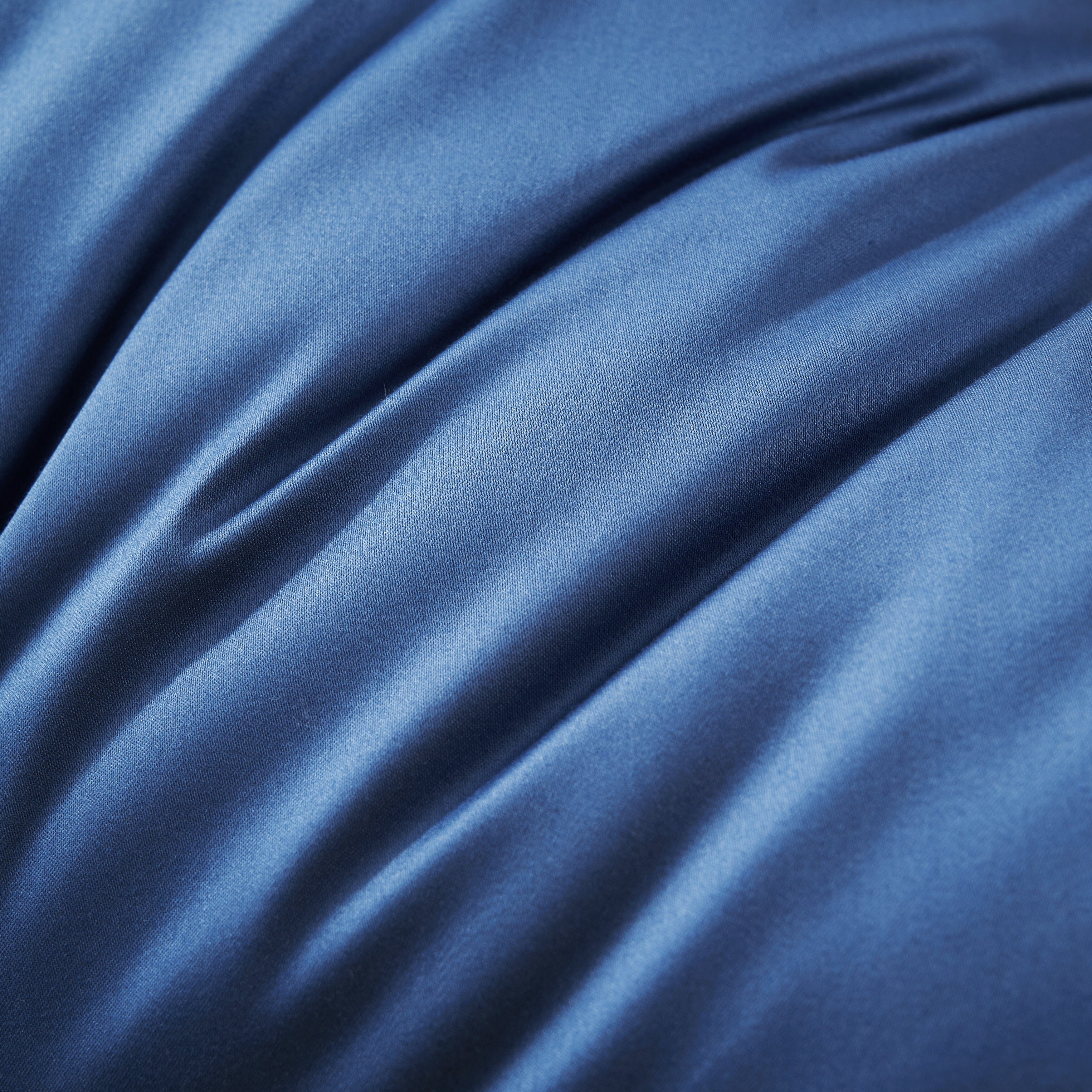 Luxury Hotelier Prestigio™ Cerulean Blue Lace Trim Bedding Set - Queen Size Comforter, Sheets & Pillowcases - Elegant Hotel-Style Bedroom Decor for Master Suite