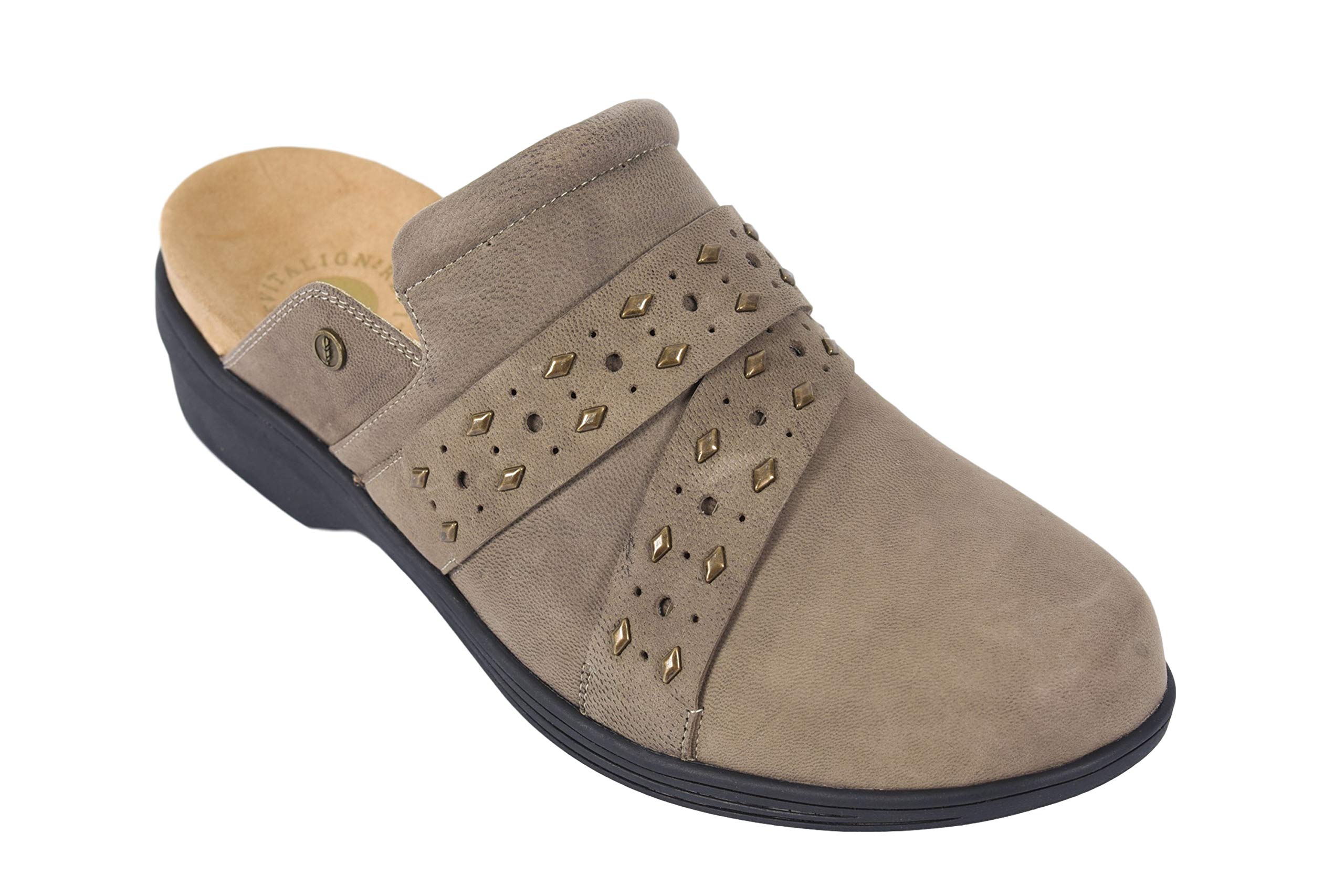 REVITALIGN Women's Comfort Slip-On Clogs - Arch Support & Cushioned Footbed for Nurses, Teachers & Healthcare Workers - Perfect for Work, Home & Outdoor Errands