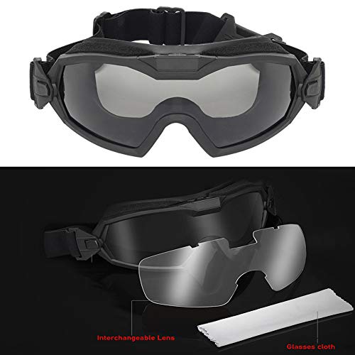 Tactical Airsoft Goggles with Built-in Fan & Anti-Fog Coating - Dual Lens System for Clear Vision - Perfect for Airsoft, Paintball & Outdoor Sports