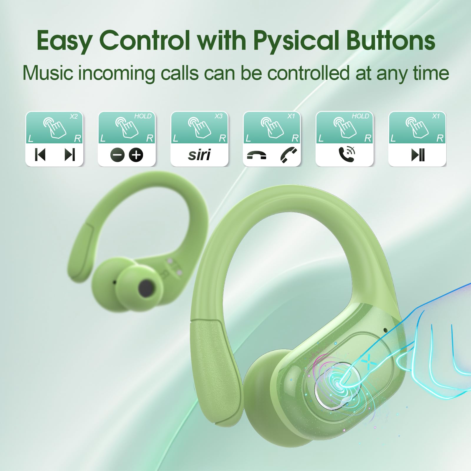 Wireless Earbuds 75hrs Bluetooth 5.4, ENC Noise Cancelling, IPX7 Waterproof - Perfect for Sports & Workouts
