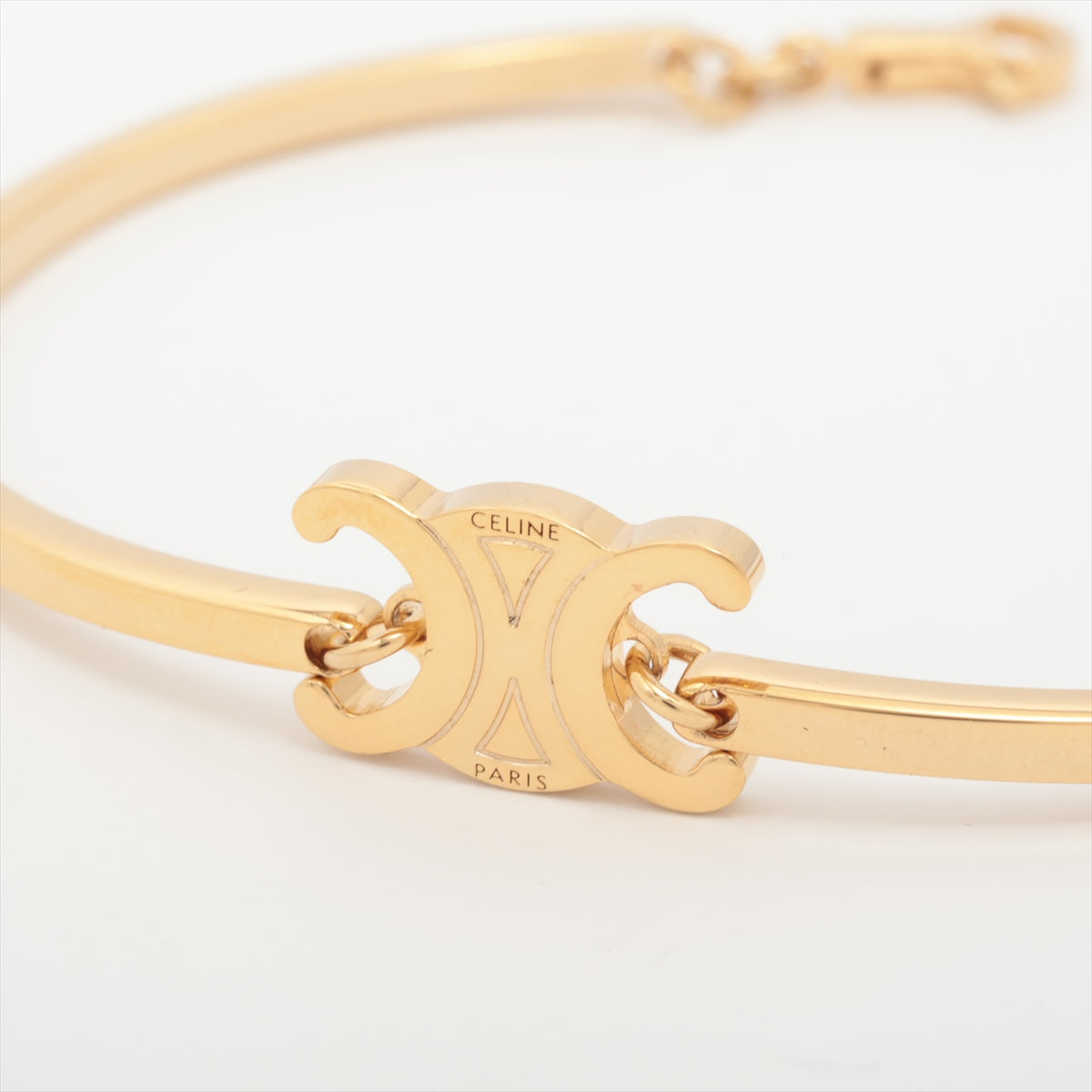 Celine Triomphe Gold Logo Bracelet for Women - Luxury Fashion Jewelry Gift for Her - Perfect for Parties, Weddings & Special Occasions