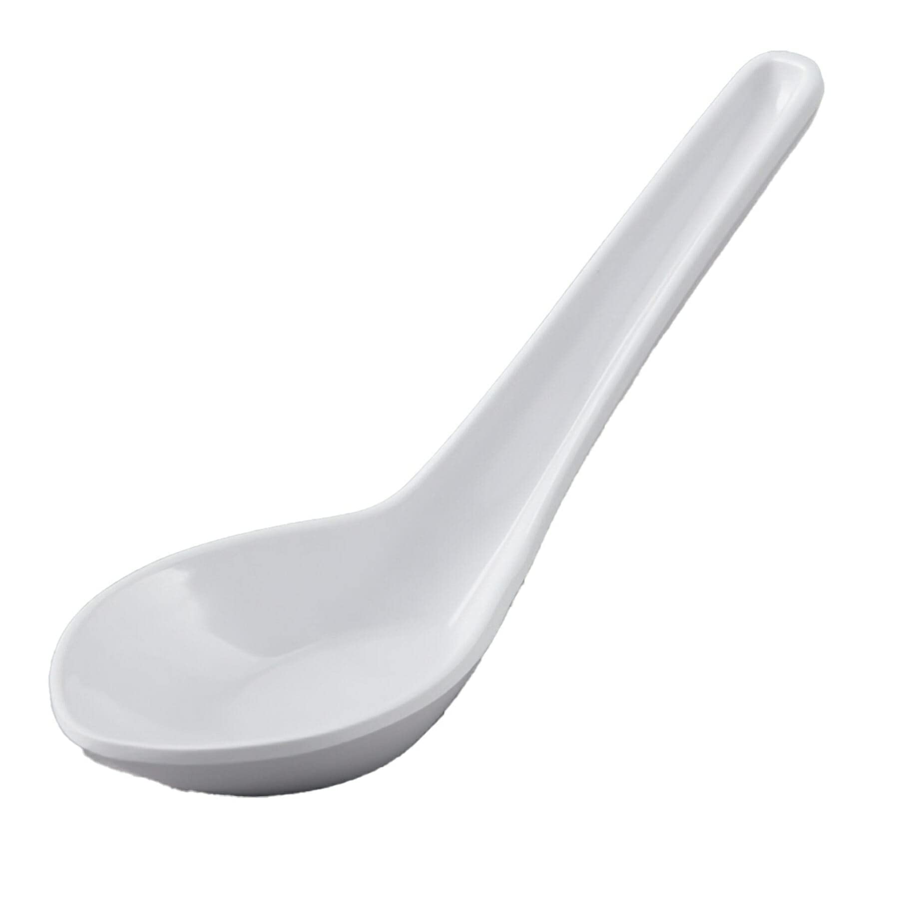 Premium Melamine Soup & Pho Spoons - 12-Pack White Utensils (0.65oz Each) - Durable & Lightweight for Asian Cuisine, Restaurants, and Home Dining
