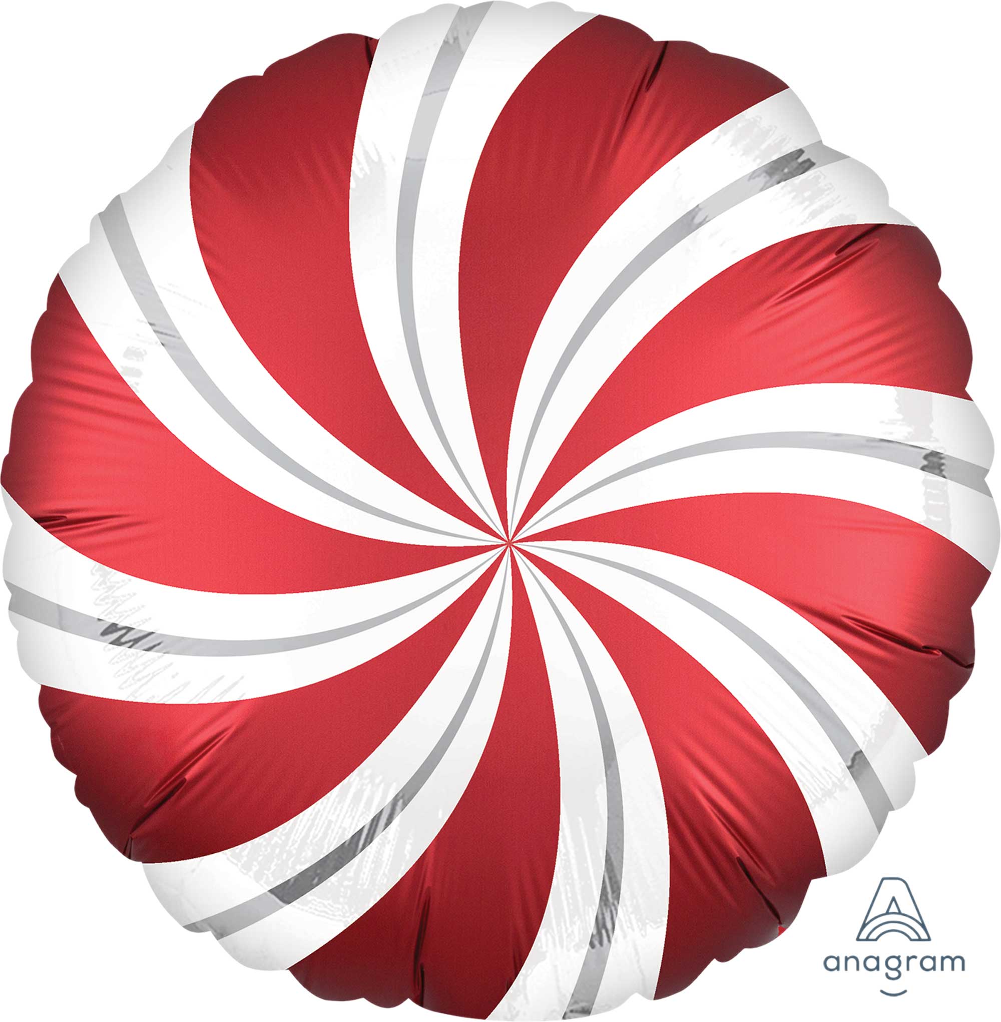 45cm Standard Satin XL Sangria Red Candy Cane Swirls Balloons for Christmas Party Decorations, Holiday Celebrations & Birthday Events