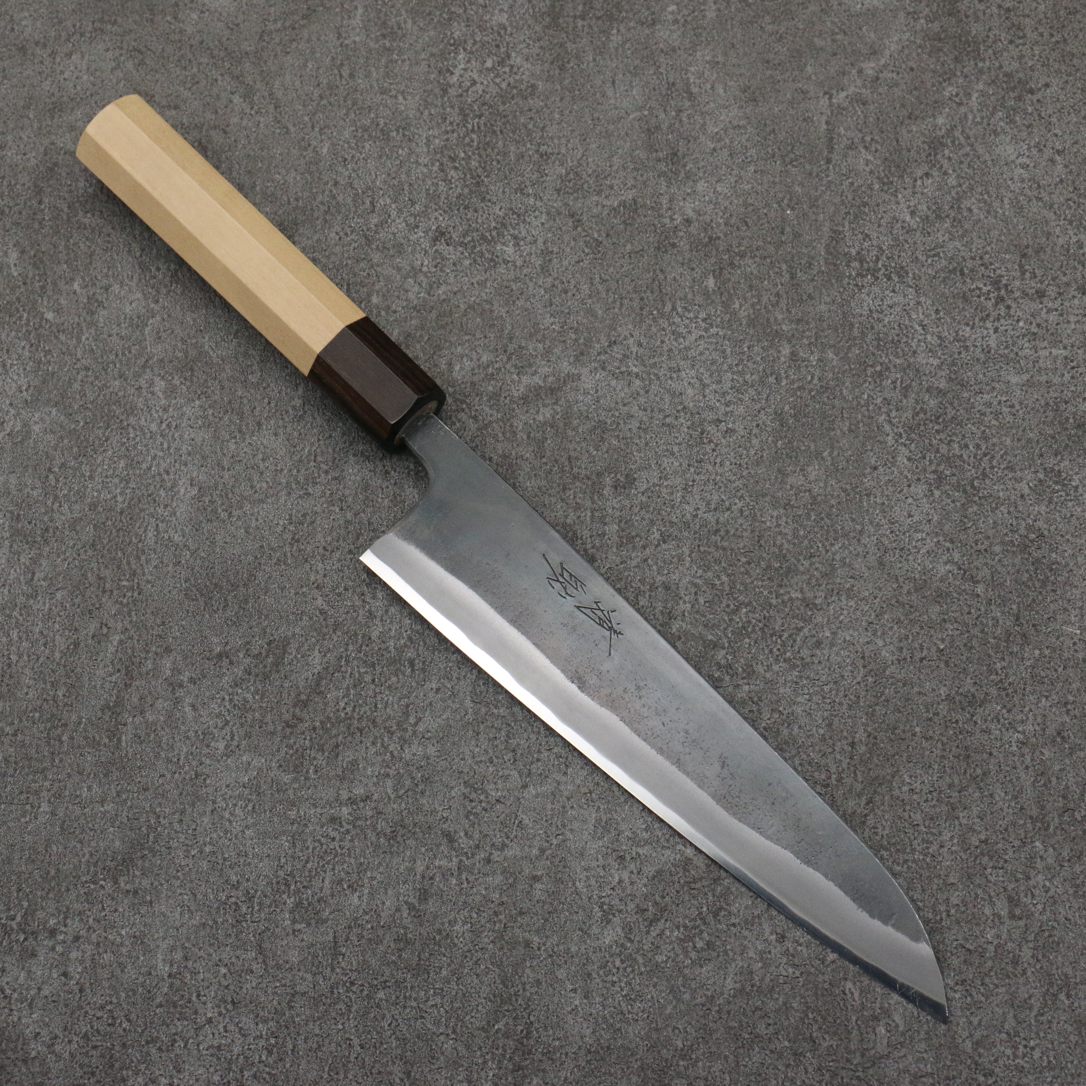 Premium Seisuke Blue Super Black Gyuto Chef Knife 210mm - Japanese High Carbon Steel Blade with Magnolia & Ebony Handle - Perfect for Sushi, Meat Cutting, and Professional Kitchen Use