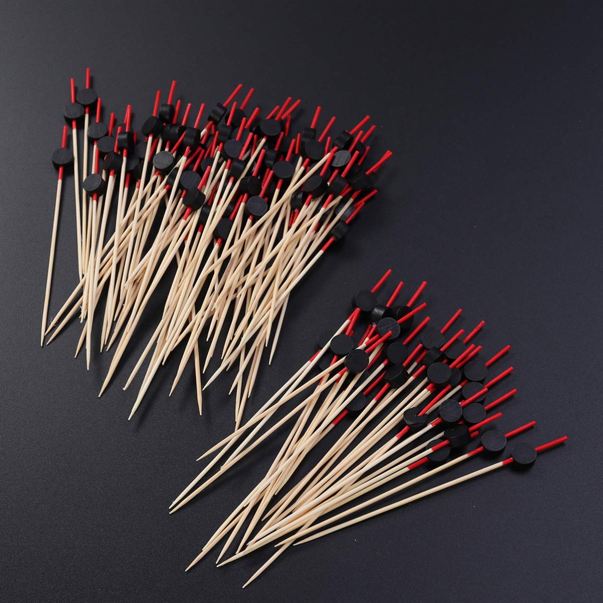 Premium Wooden Appetizer Picks - 100pcs Food Sticks for Fruit, Cheese, Cocktails & Party Platters | Reusable & Eco-Friendly Wooden Skewers for Entertaining, BBQ, Wedding, and Catering Events