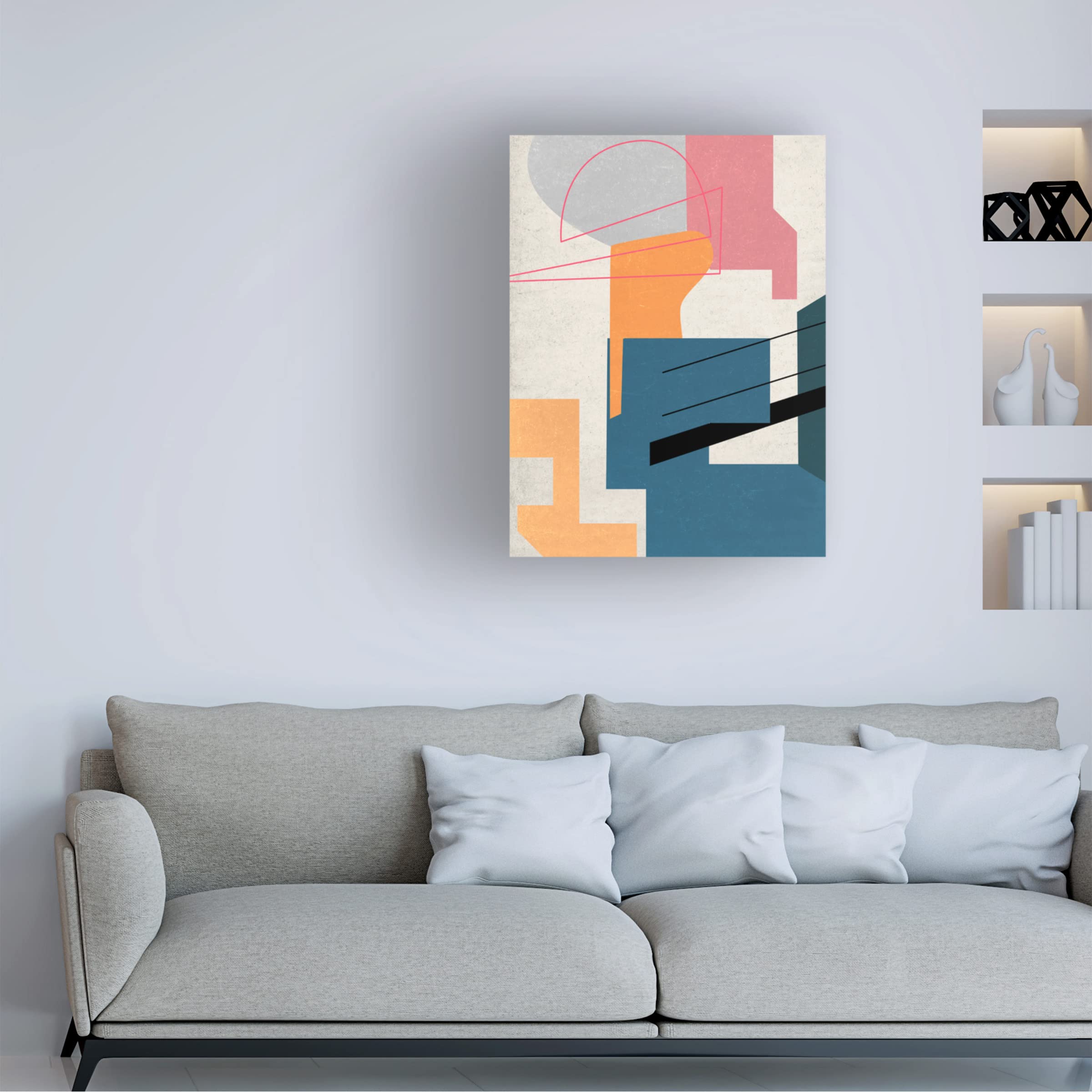 Trademark Fine Art 'Celestial Planets II' Canvas Wall Art by Melissa Wang - Modern Space-Themed Home Decor for Living Room, Bedroom & Office