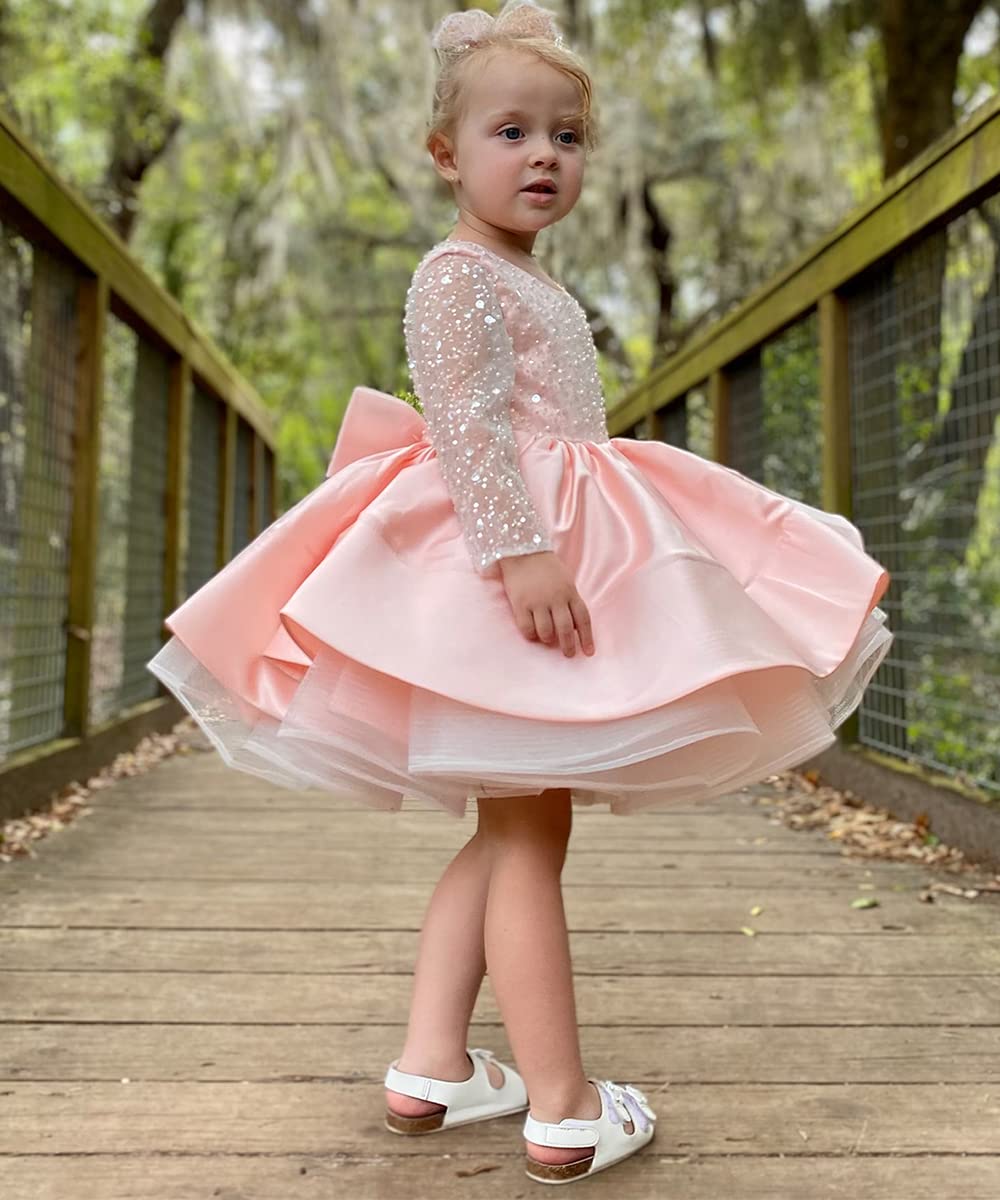 ABAO SISTER Girls Pageant Dresses - Elegant Puffy Ball Gown for Wedding, First Communion & Special Occasions | Perfect for Pageants, Birthday Parties & Formal Events