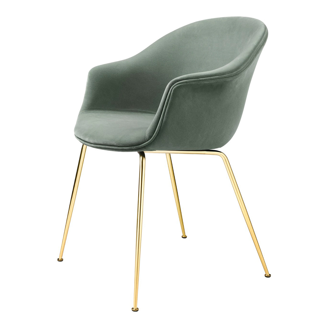Bat Dining Chair with Conic Base - Fully Upholstered Modern Kitchen Chair for Dining Room, Restaurant & Cafe