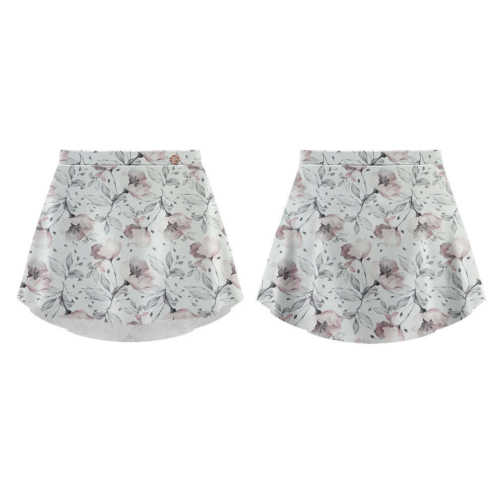 Floral Print Midi Skirt - Women's A-Line Camelia Pattern Skirt for Spring & Summer | Perfect for Office, Party & Casual Outfits