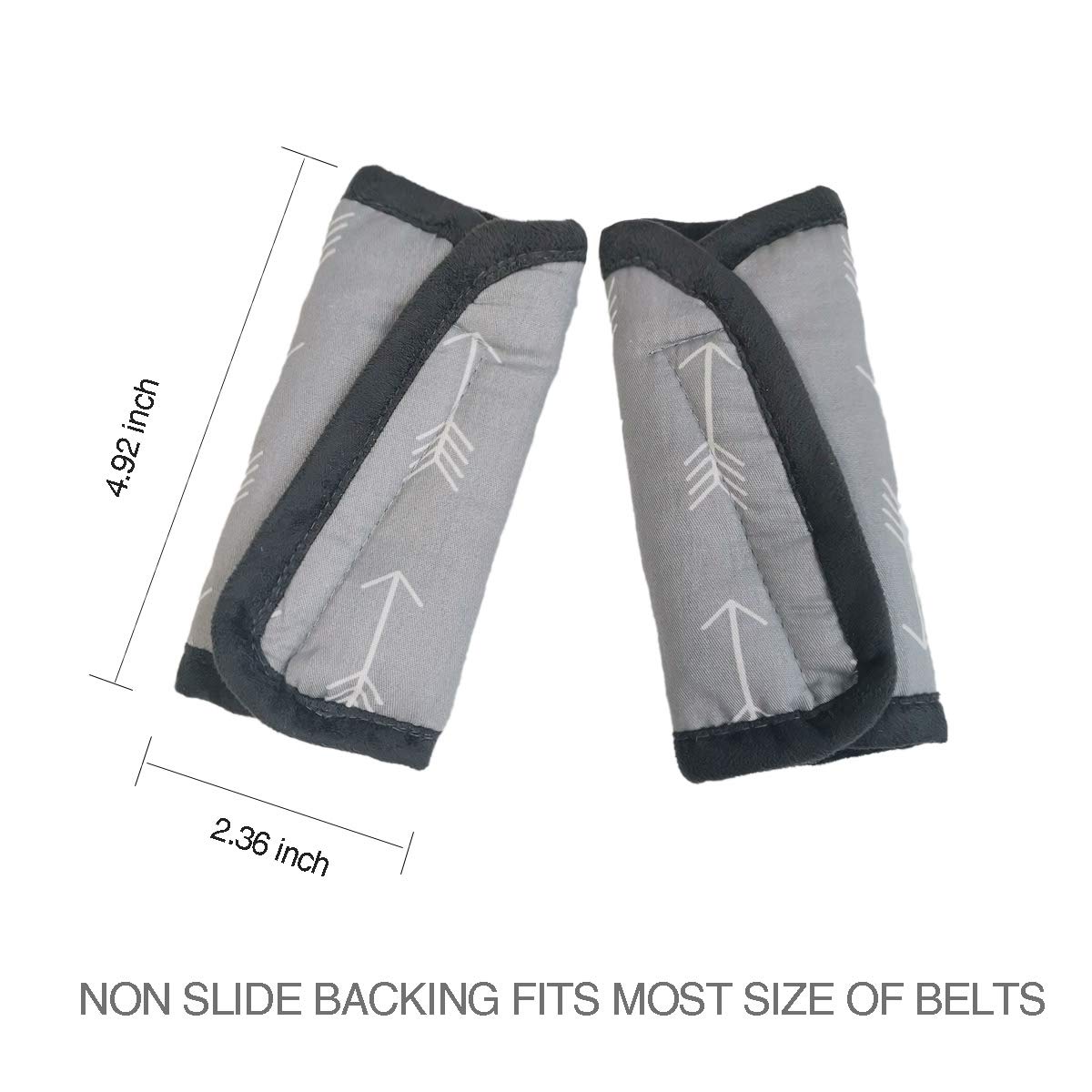 Baby Car Seat Strap Pads - Soft Cotton Shoulder Belt Covers for Kids & Toddlers (Arrow Pattern) - Anti-Slip Neck Protection for Strollers, Carriers & Pushchairs - Perfect for Travel, Shopping & Daily Commutes