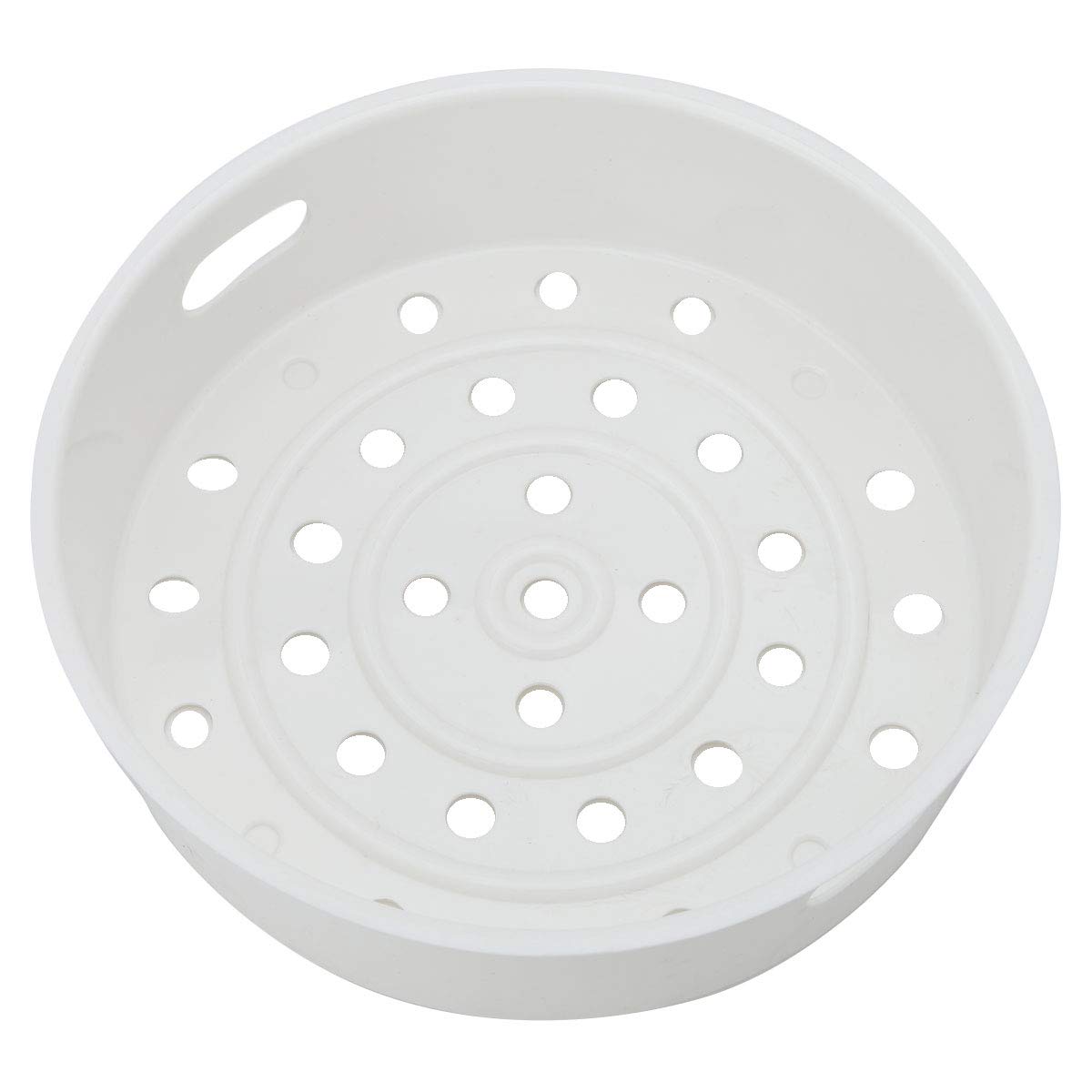 YiZYiF Plastic Steamer Basket for Rice Cooker - 4L/5L Heat-Resistant Steam Rack Stand for Healthy Cooking | Perfect for Dumplings, Vegetables & Seafood in Kitchen & Food Warmer (Ivory)