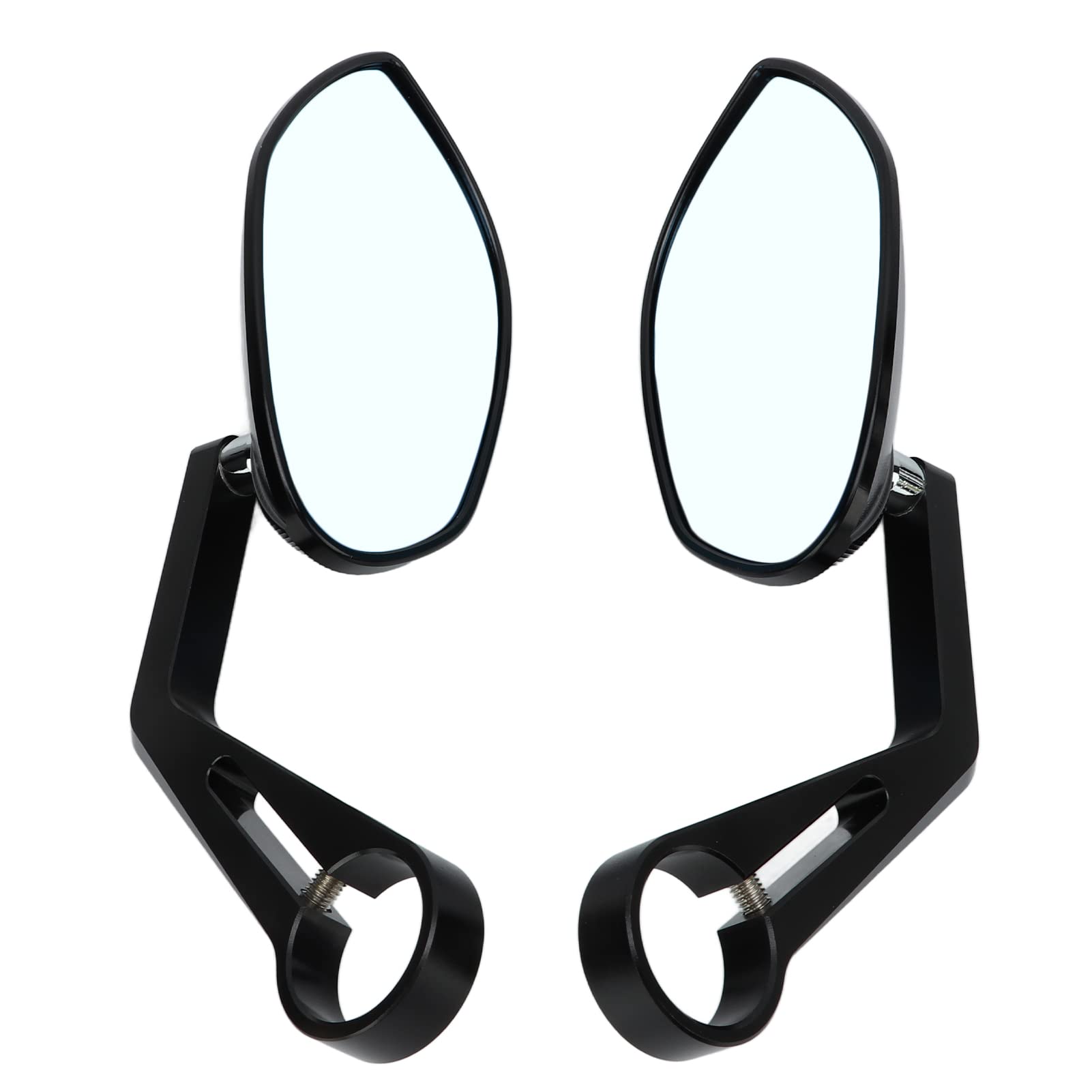 KIMISS 2-Pack Universal 22mm/0.87in Motorcycle Handlebar Mirrors - Adjustable Side Rearview Mirrors for Suzuki GSX250R GSXR600 GSXR750 (Black) | Perfect for Street Bikes, Cruisers & Commuting Riders