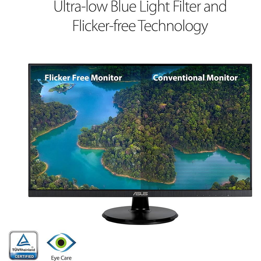 ASUS 27-inch Full HD 1080P IPS Monitor with 75Hz Refresh Rate & Eye Care Technology - Perfect for Home Office, Gaming, and Entertainment