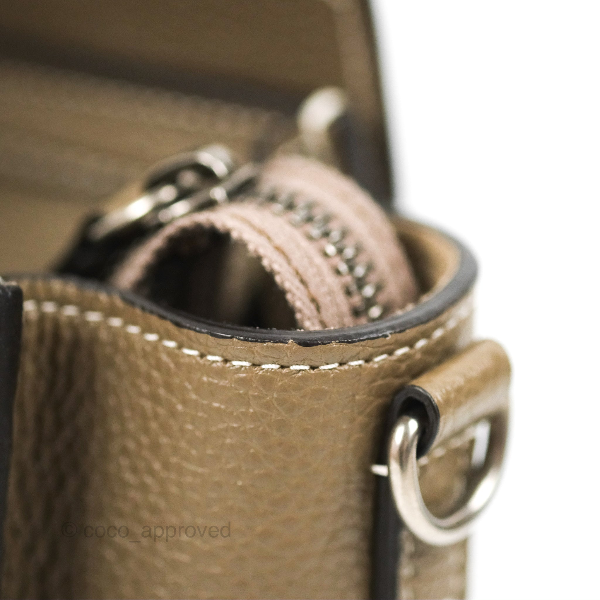 Celine Nano Luggage Bag in Souris Drummed Calfskin Leather - Luxury Crossbody Purse for Women, Perfect for Work, Travel & Everyday Use