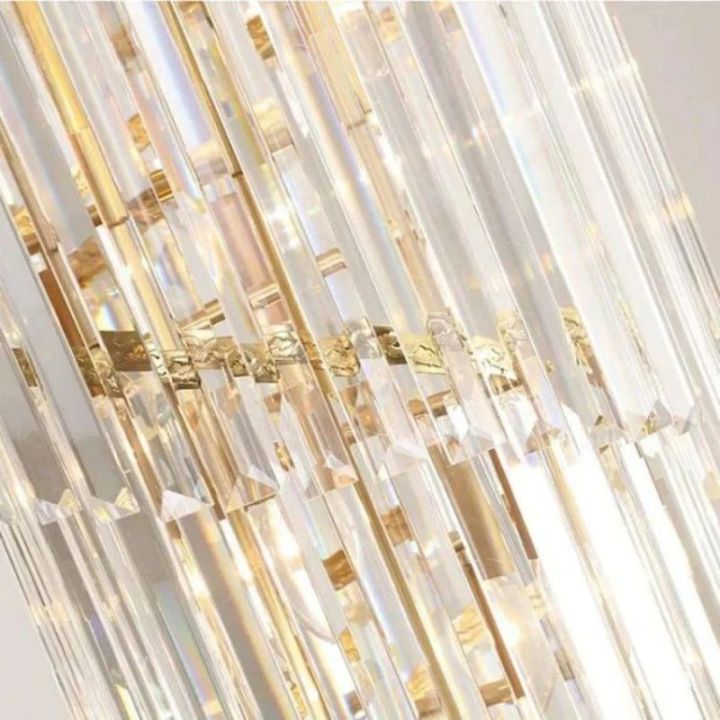 Bahay 2 Story Crystal Round Chandelier - Elegant Modern Ceiling Light Fixture for Dining Room, Living Room & Bedroom Decor