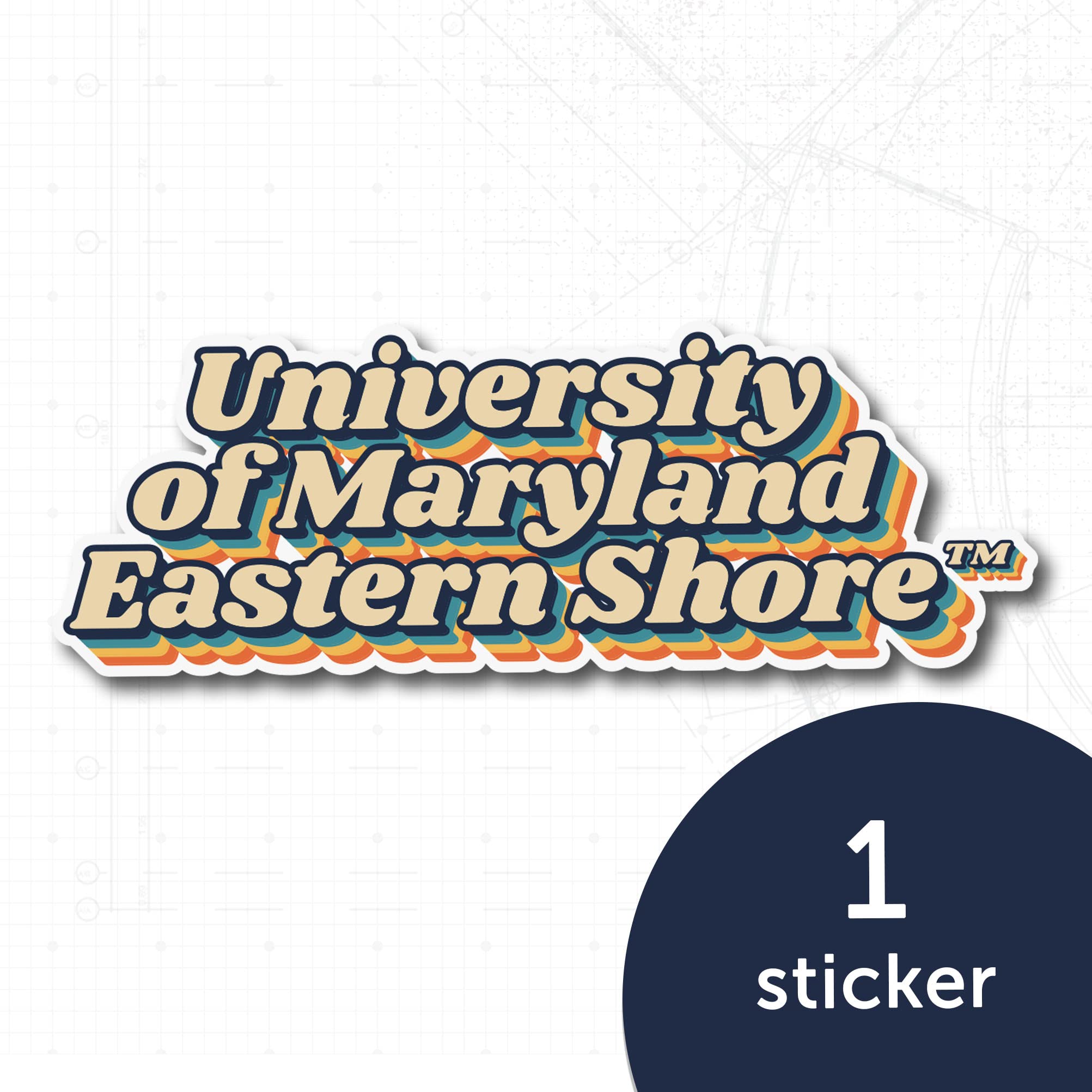 UMES Hawks Vinyl Decal Sticker - Desert Cactus Design for Laptop, Water Bottle, Car & Scrapbook - University of Maryland Eastern Shore 70's Retro Style - Perfect for College Pride, DIY Crafts & Fan Gifts