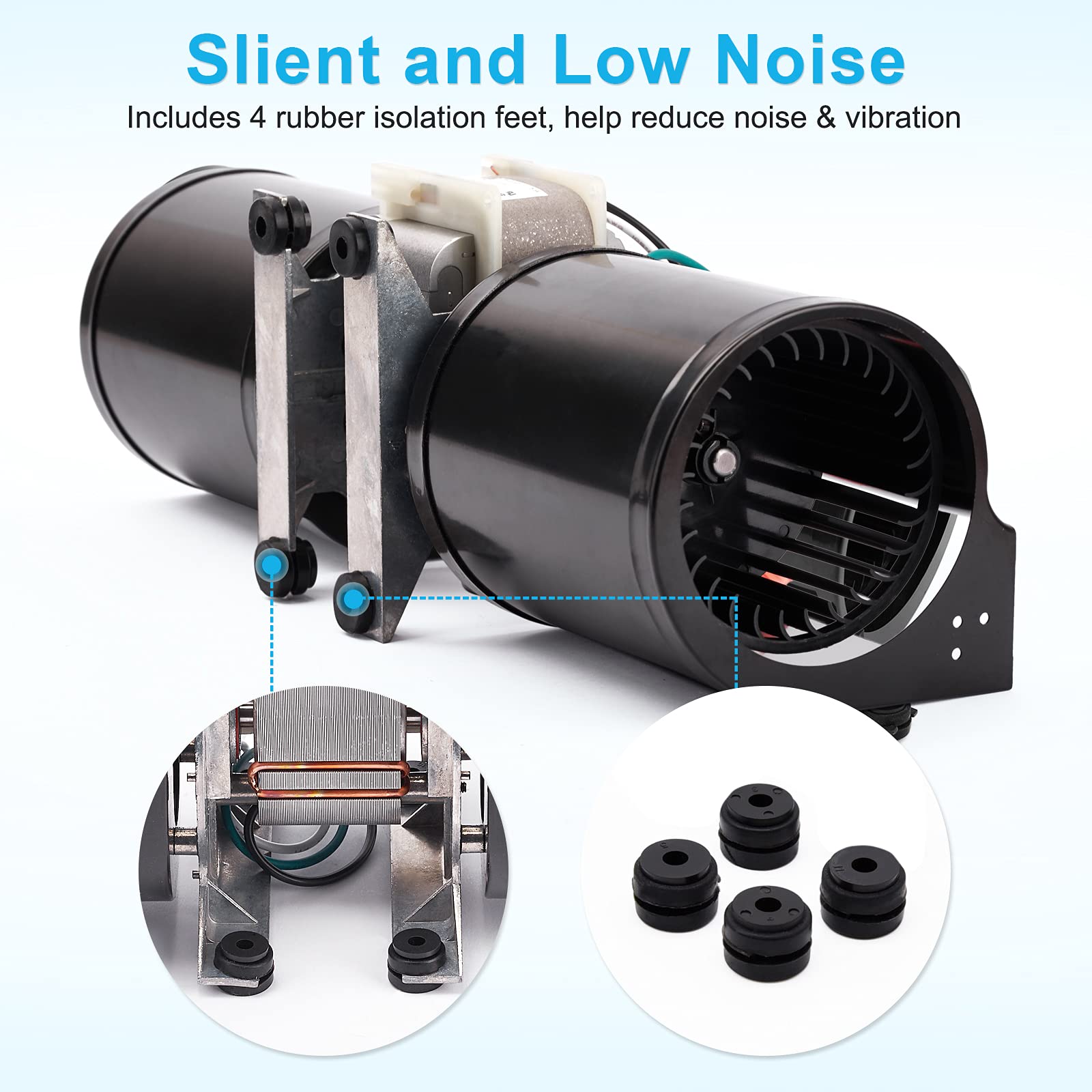 Hipoilk GFK-160A GFK-160 Fireplace Blower Fan Kit - Compatible with Heat & Glo, Heat N Glo, Heatilator, Quadra-Fire, GTI, Superior Fireplaces - Efficient Heating Solution for Home & Office