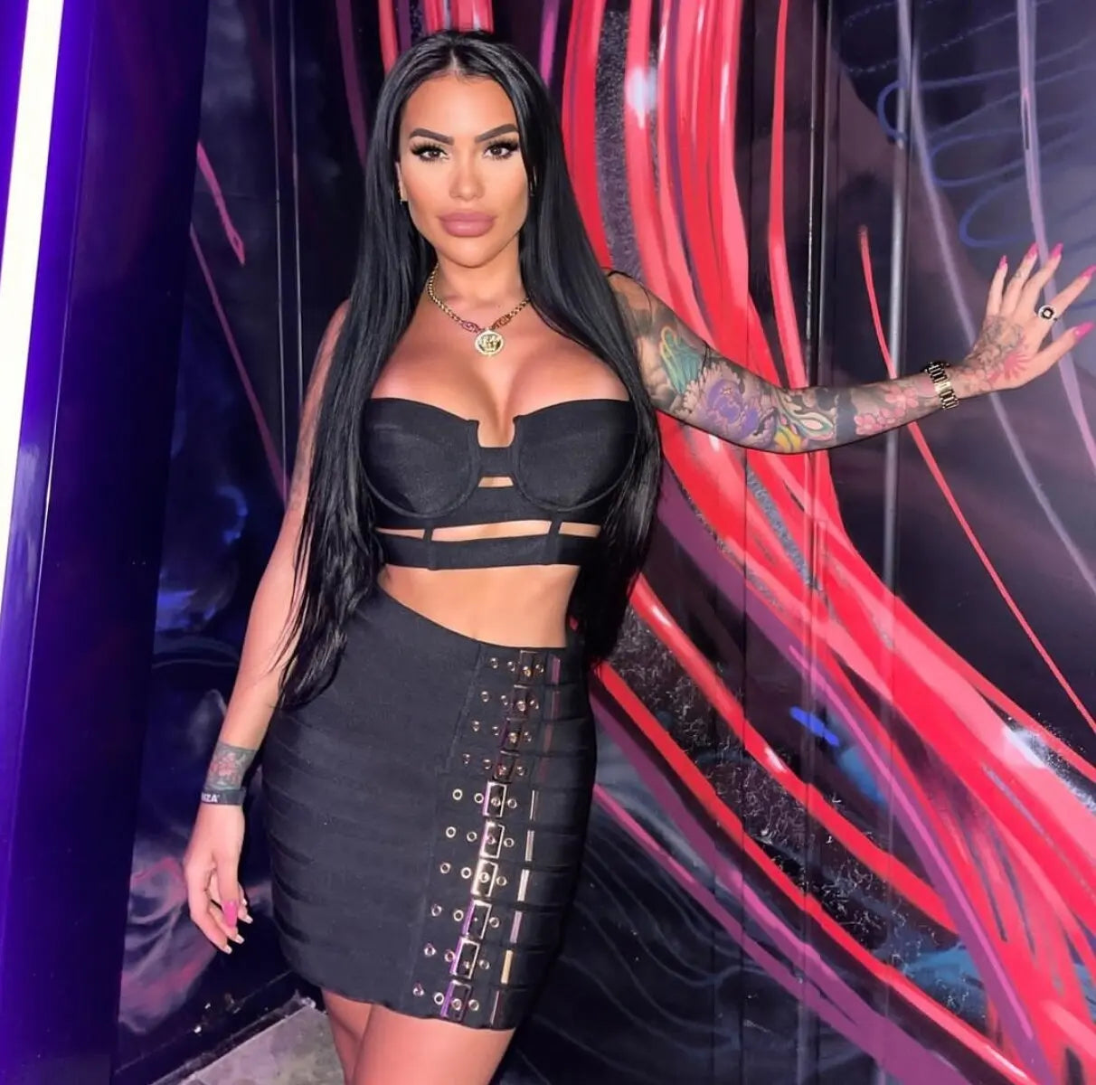 2023 New Women's Sexy Bandage Top & Pencil Skirt Set - Nightclub Party Outfit, Clubwear, Bodycon Dress for Women - Perfect for Clubbing, Date Night, and Special Celebrations