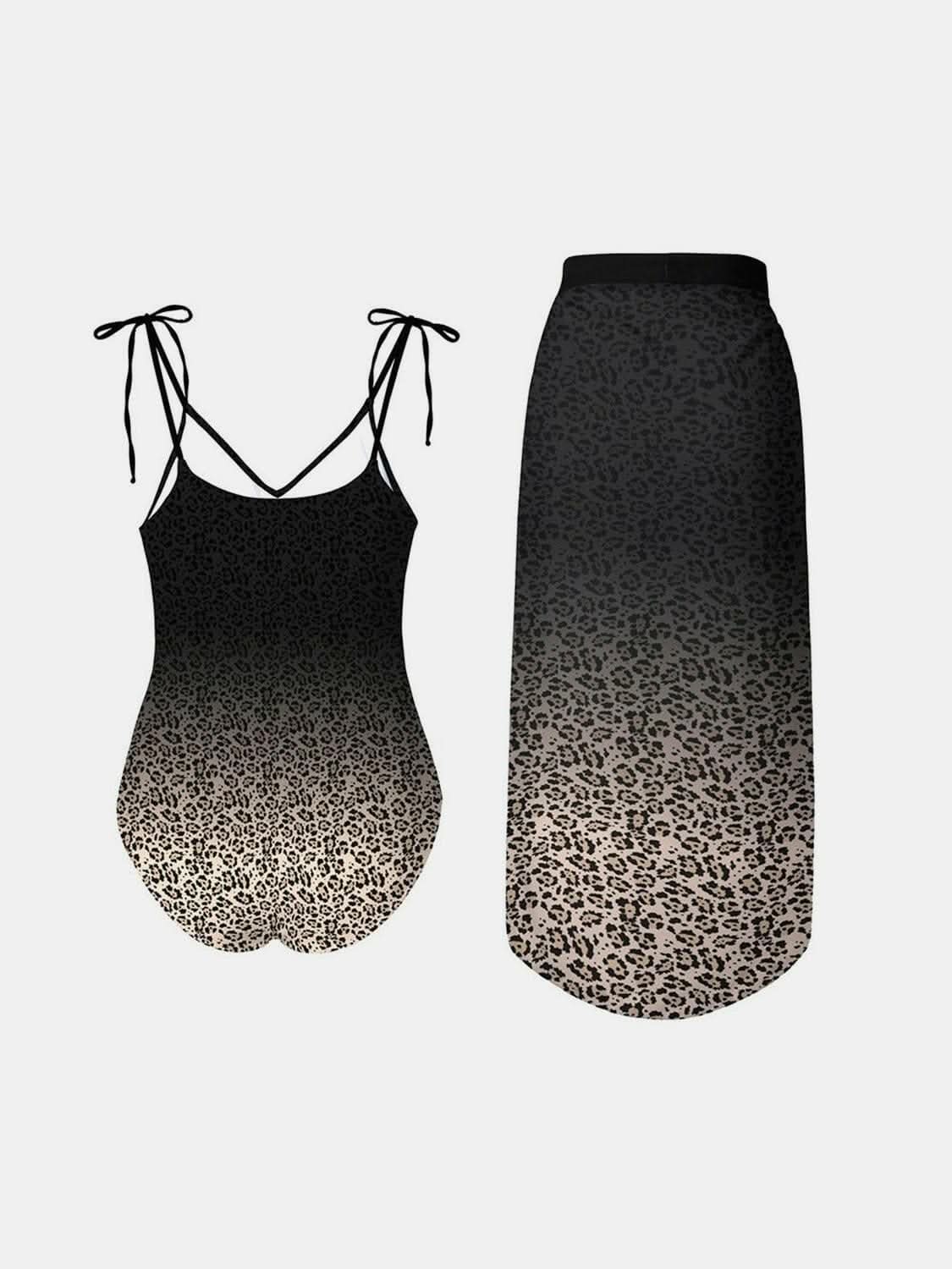 Trendy Leopard Print Bikini Set - Sexy Two Piece Swimwear for Women - Perfect for Beach Vacations & Pool Parties