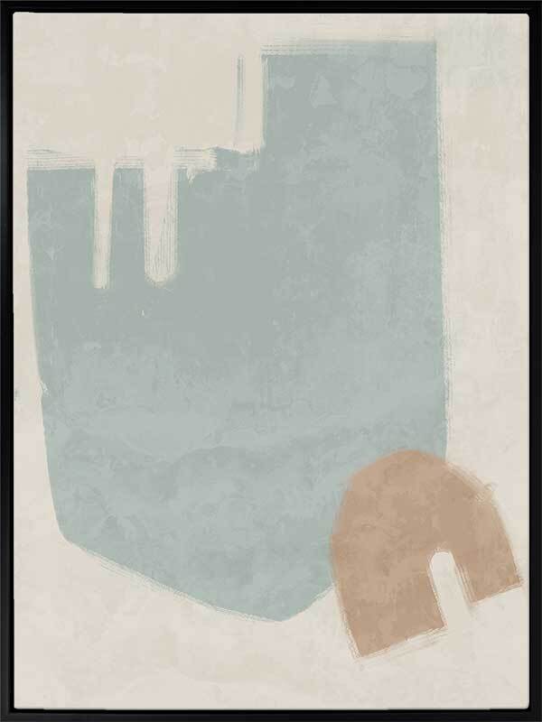 Blasé Light Blue Canvas Art Print - Modern Wall Decor for Living Room, Bedroom & Office - Perfect for Home & Office Decor