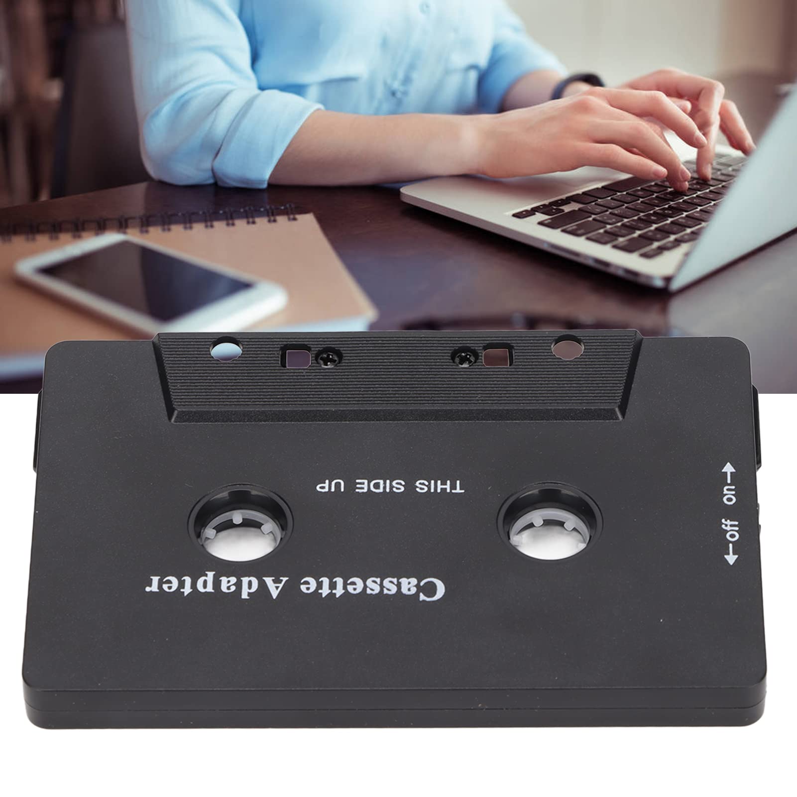 Noise Reduction Cassette Adapter - Stereo Tape Aux Receiver for Car & Tablet | Multi-Function & Easy to Use | Perfect for Music Streaming & Hands-Free Calling in Older Vehicles