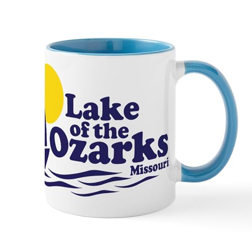White/Blue Inside - Lake Of The Ozarks Missouri Mugs