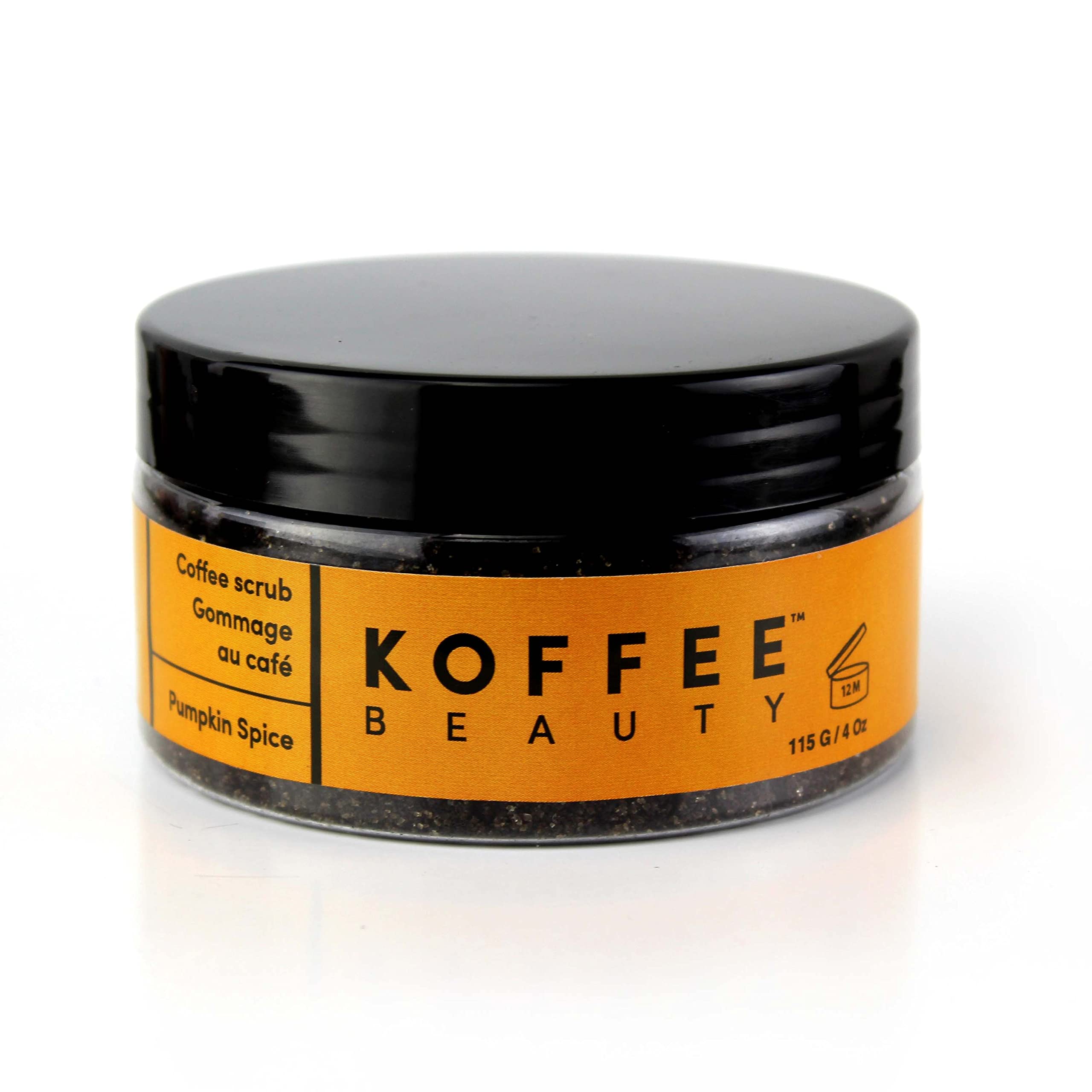 Koffee Beauty Pumpkin Spice Coffee Scrub - Exfoliating Body Scrub for Smooth Skin, 4 oz - Perfect for Spa Day & Self Care Routine