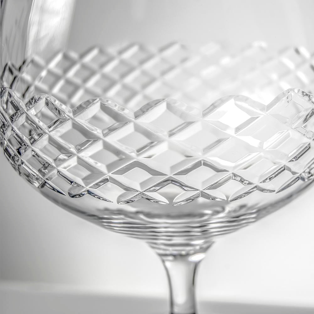 Premium 22.5oz Diamond Brandy Snifter Glasses Set of 4 - Elegant Crystal Whiskey, Cognac & Scotch Drinking Glasses for Gifts, Parties & Home Bar Decor