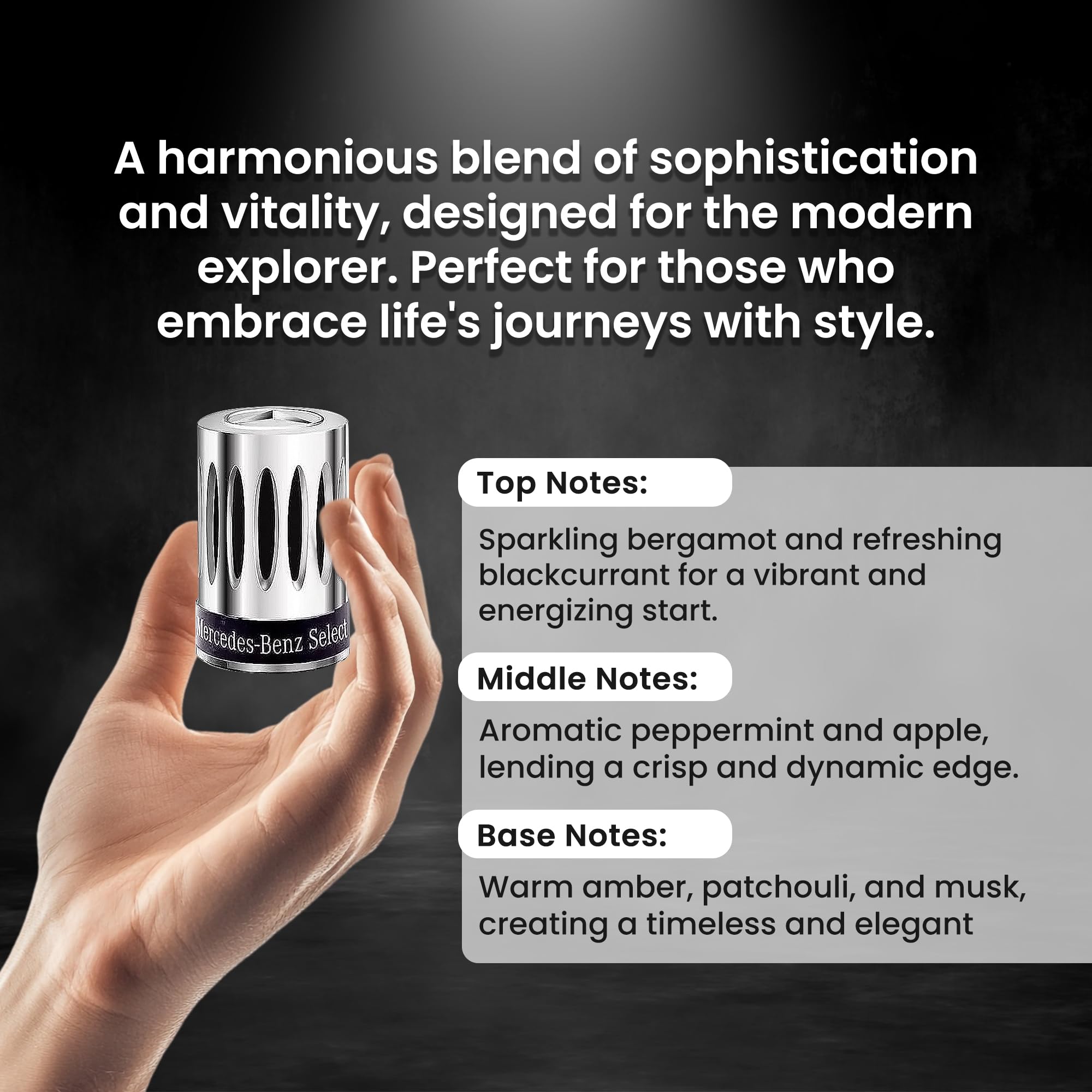 Mercedes-Benz Men's Cologne Travel Set - Mini EDT Spray 0.7oz (20ml) | Fresh & Luxurious Fragrance for Business, Dating & Night Out