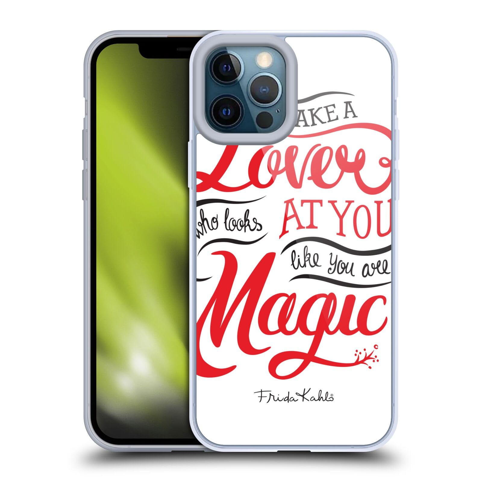 Officially Licensed Frida Kahlo Lover White Typography Soft Gel Phone Case for Apple iPhone 12 Pro Max - Artistic Protection with Slim Fit Design, Perfect for Daily Use & Gift Giving