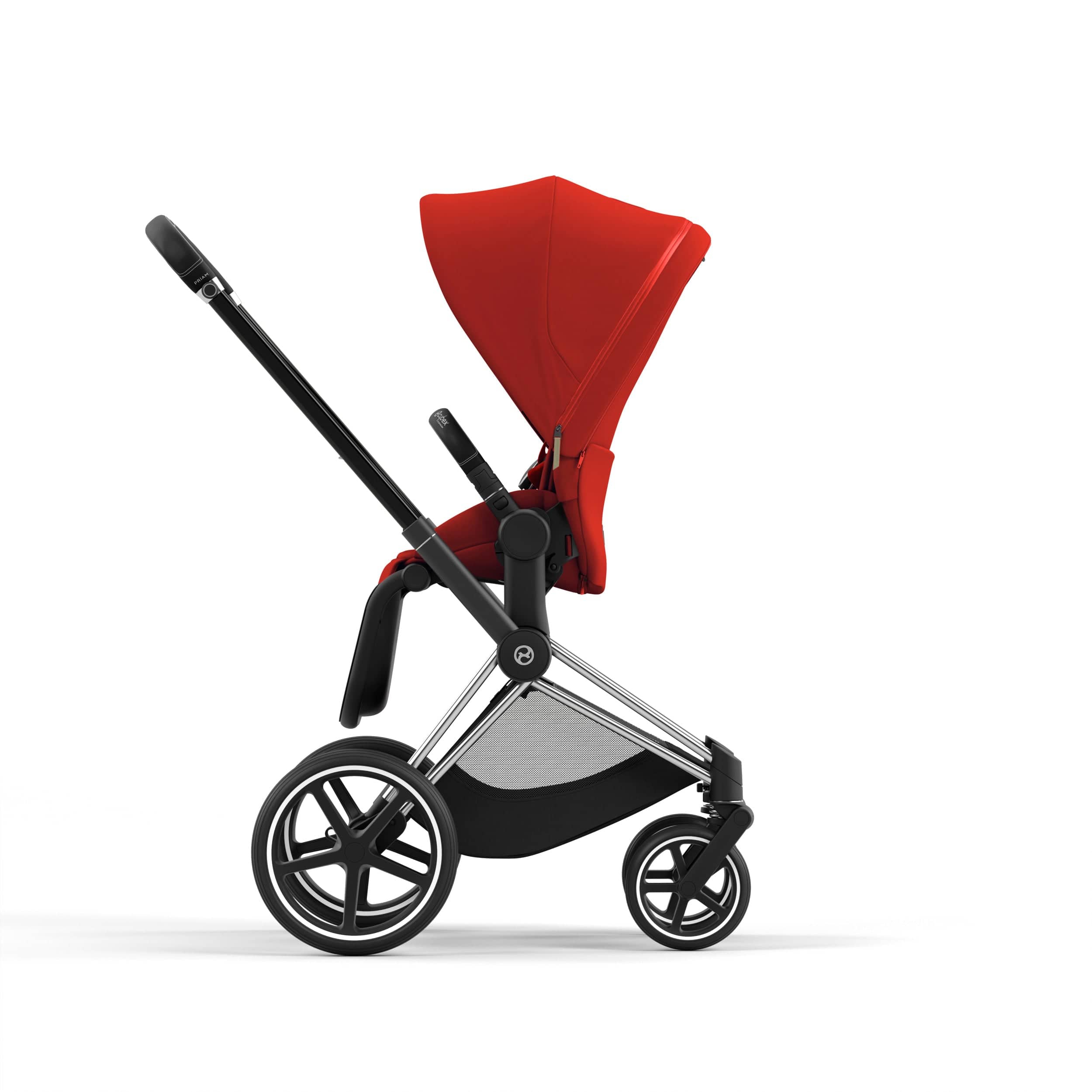 Cybex Priam 4 Complete Stroller - Chrome/Black Luxury Baby Stroller with All-Wheel Suspension | Perfect for City Walks, Travel & Everyday Use